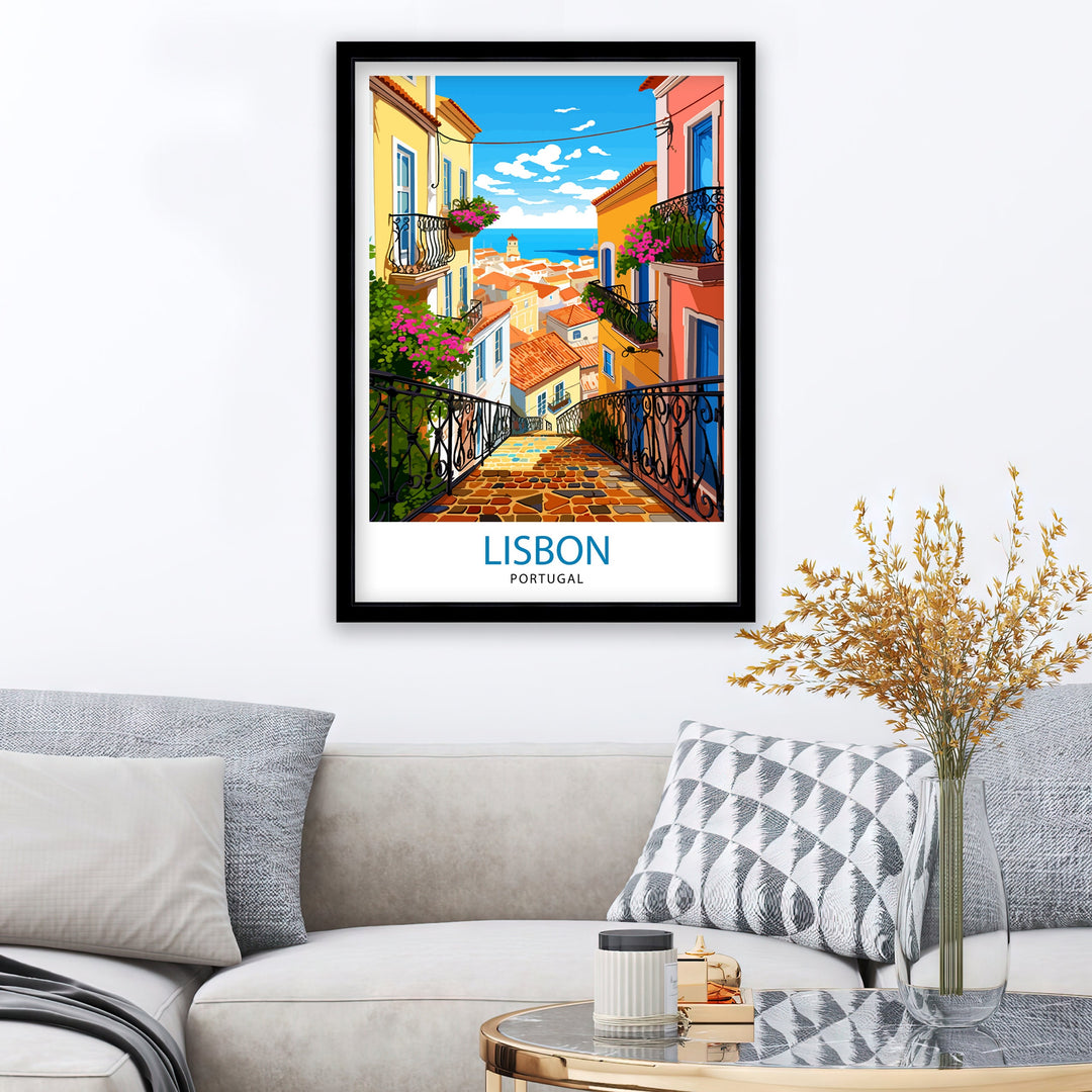 Lisbon Portugal Travel Poster Lisbon