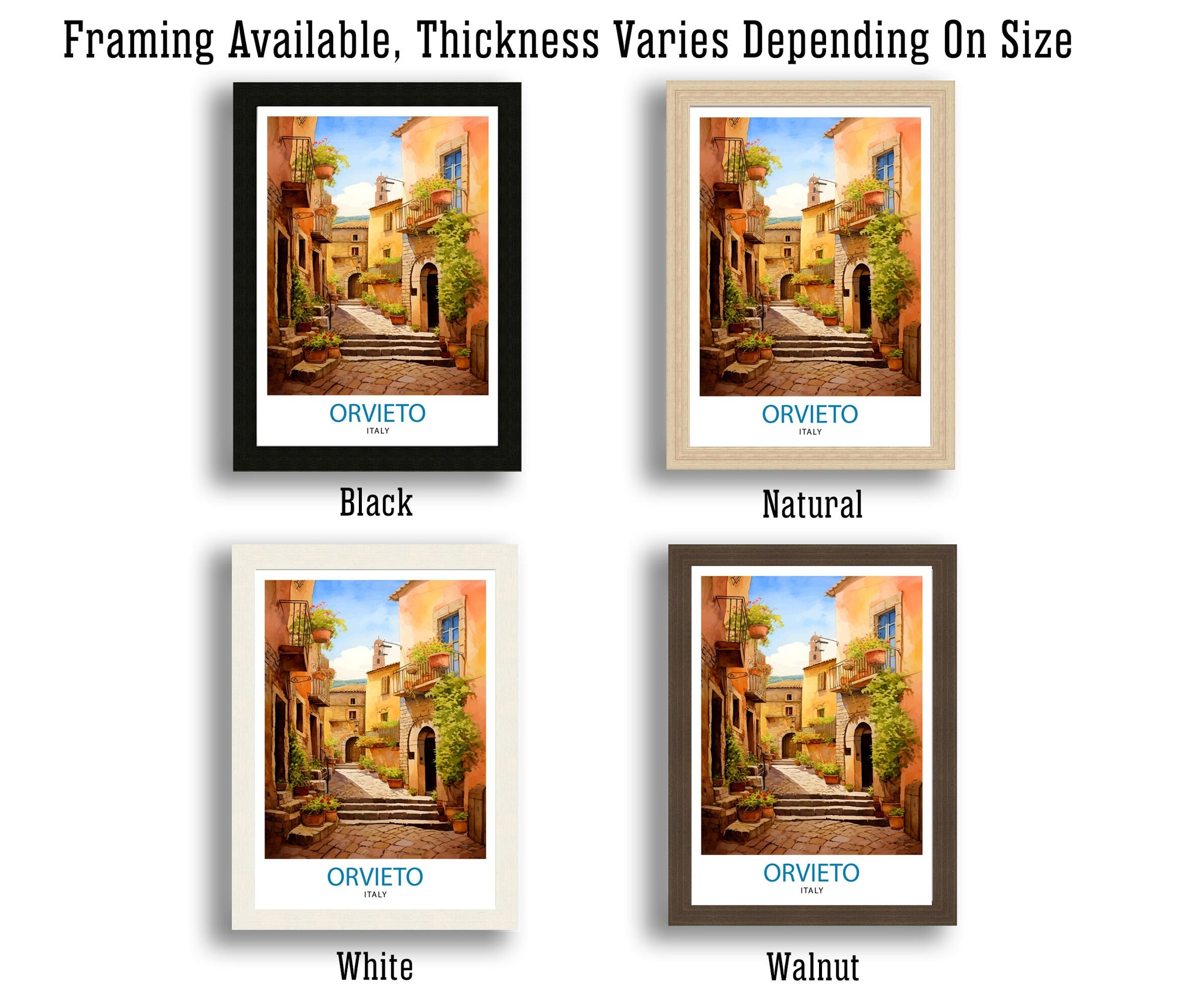 Orvieto Italy Travel Print Orvieto Wall Decor Orvieto Poster Italy Travel Prints Orvieto Art Print Orvieto Illustration Orvieto