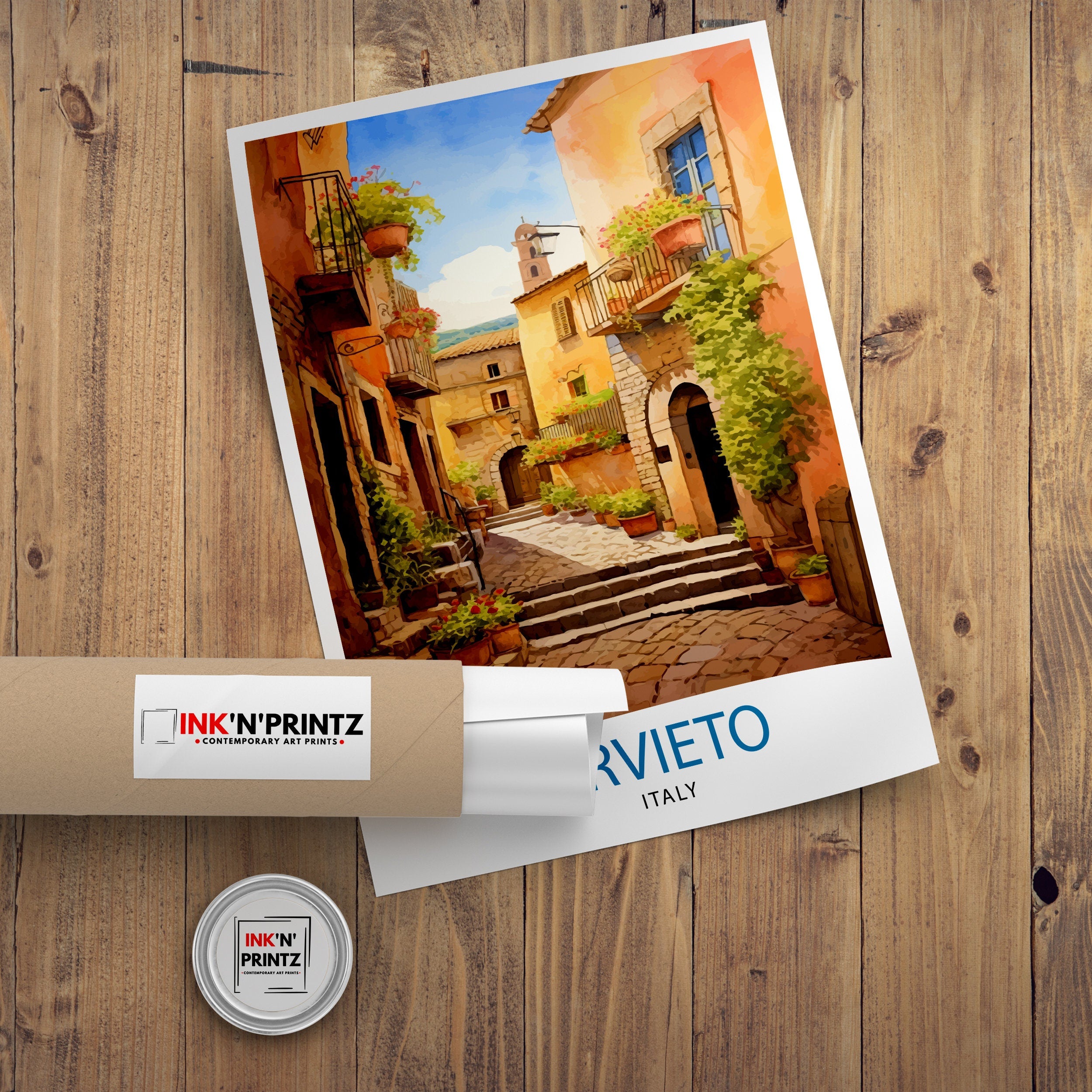 Orvieto Italy Travel Print Orvieto Wall Decor Orvieto Poster Italy Travel Prints Orvieto Art Print Orvieto Illustration Orvieto