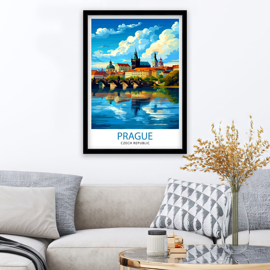 Prague Czech Republic Travel Poster Prague