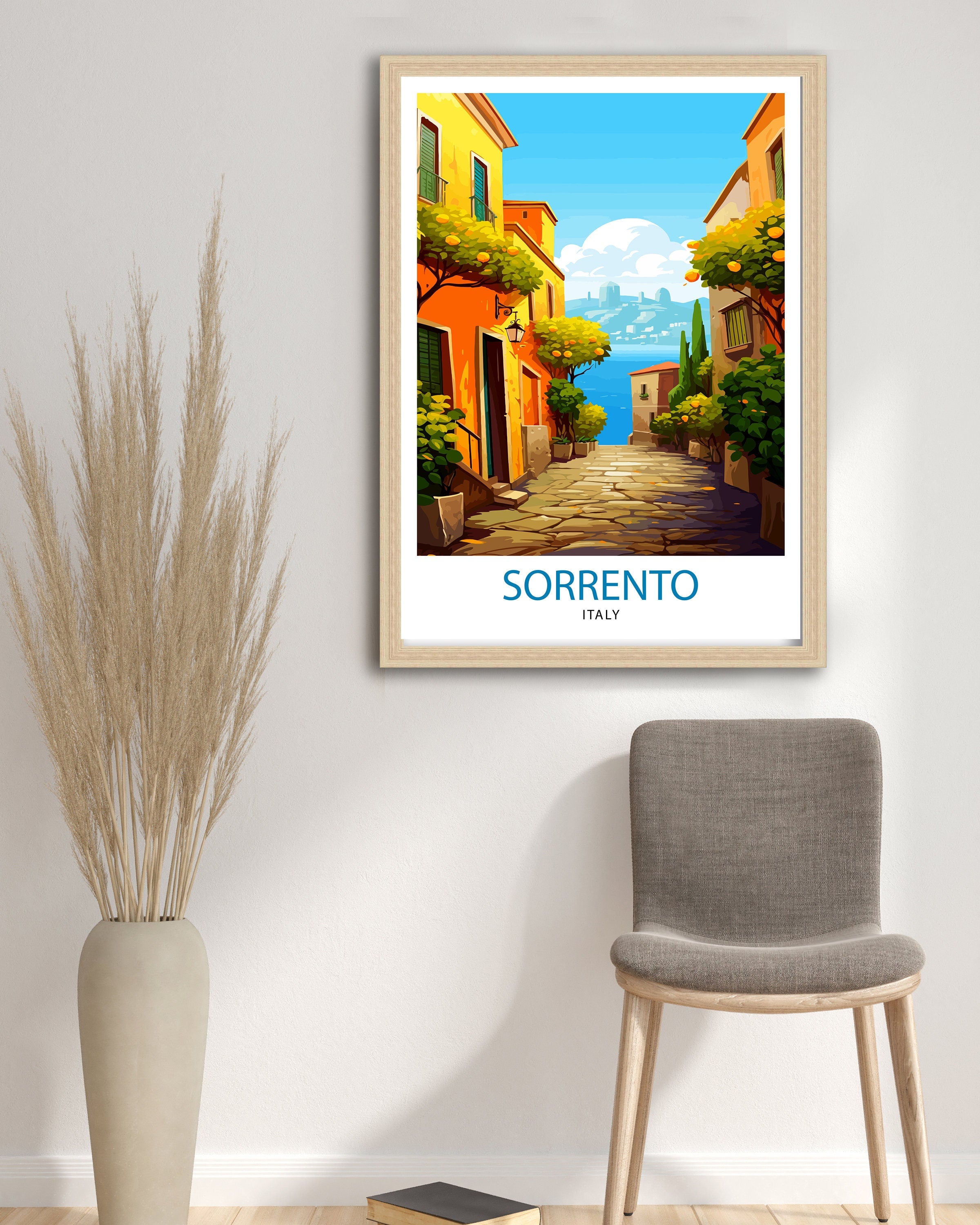 Sorrento Italy Travel Print Sorrento Wall Decor - Sorrento Poster Italy Travel Prints Sorrento Art Print Sorrento Italy Illustration