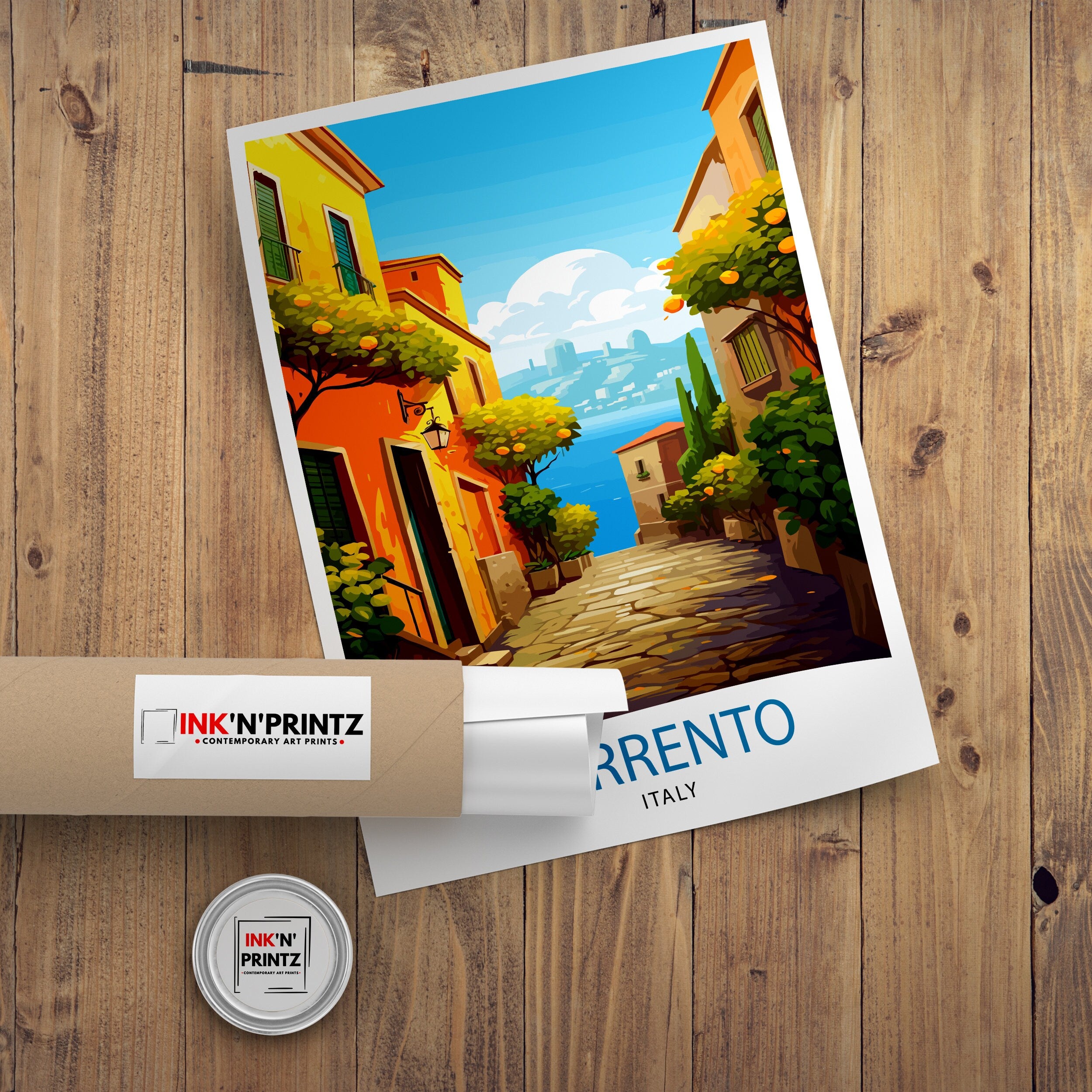 Sorrento Italy Travel Print Sorrento Wall Decor - Sorrento Poster Italy Travel Prints Sorrento Art Print Sorrento Italy Illustration