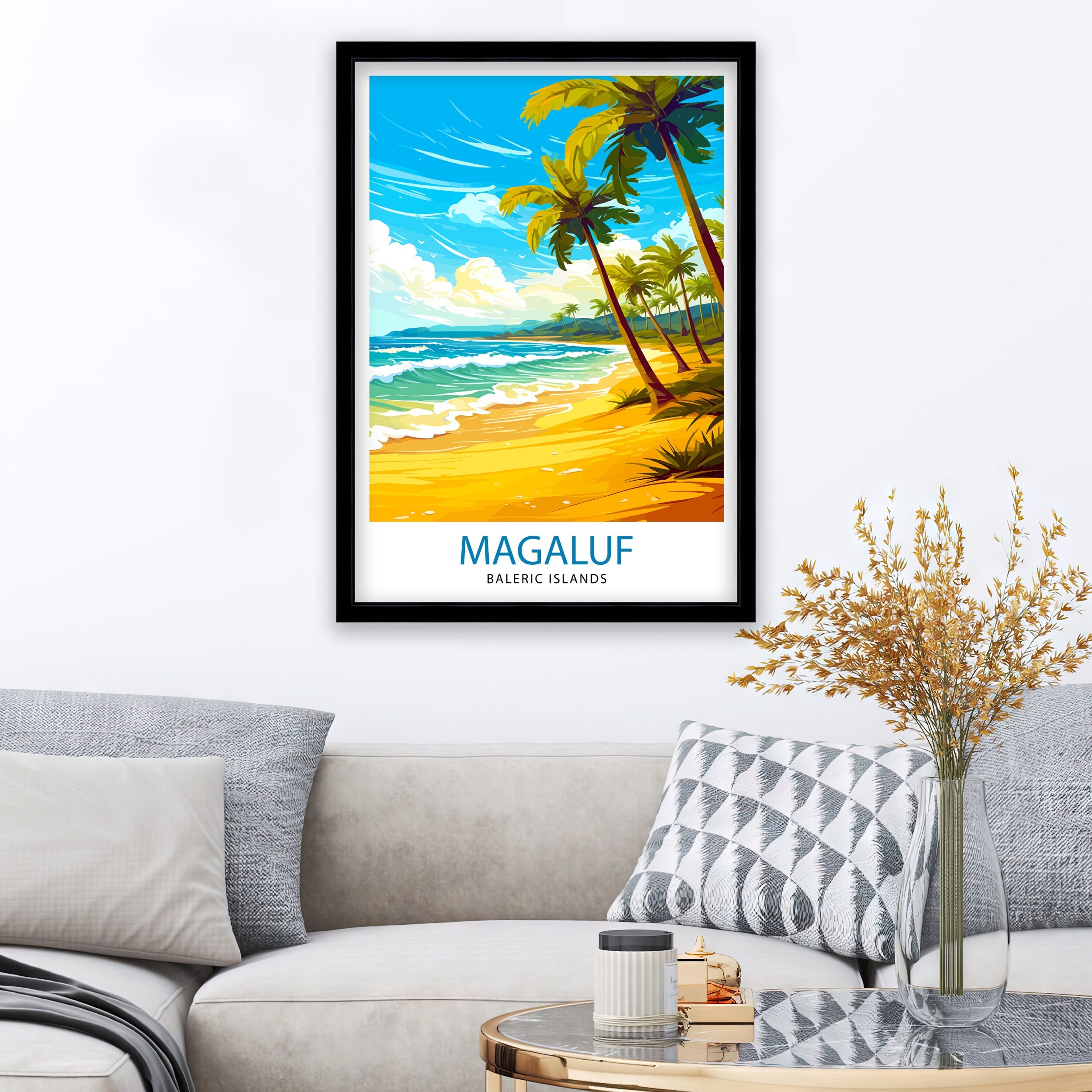 Magaluf Balearic Islands Travel Print Magaluf Wall Decor Magaluf Poster Balearic Islands Travel Prints Magaluf Art Print Magaluf