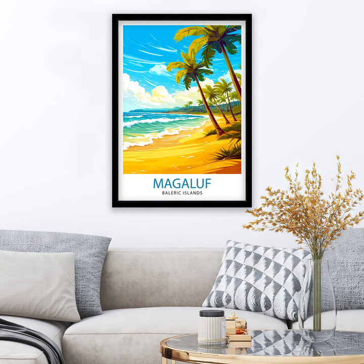 Magaluf Balearic Islands Travel Poster Magaluf