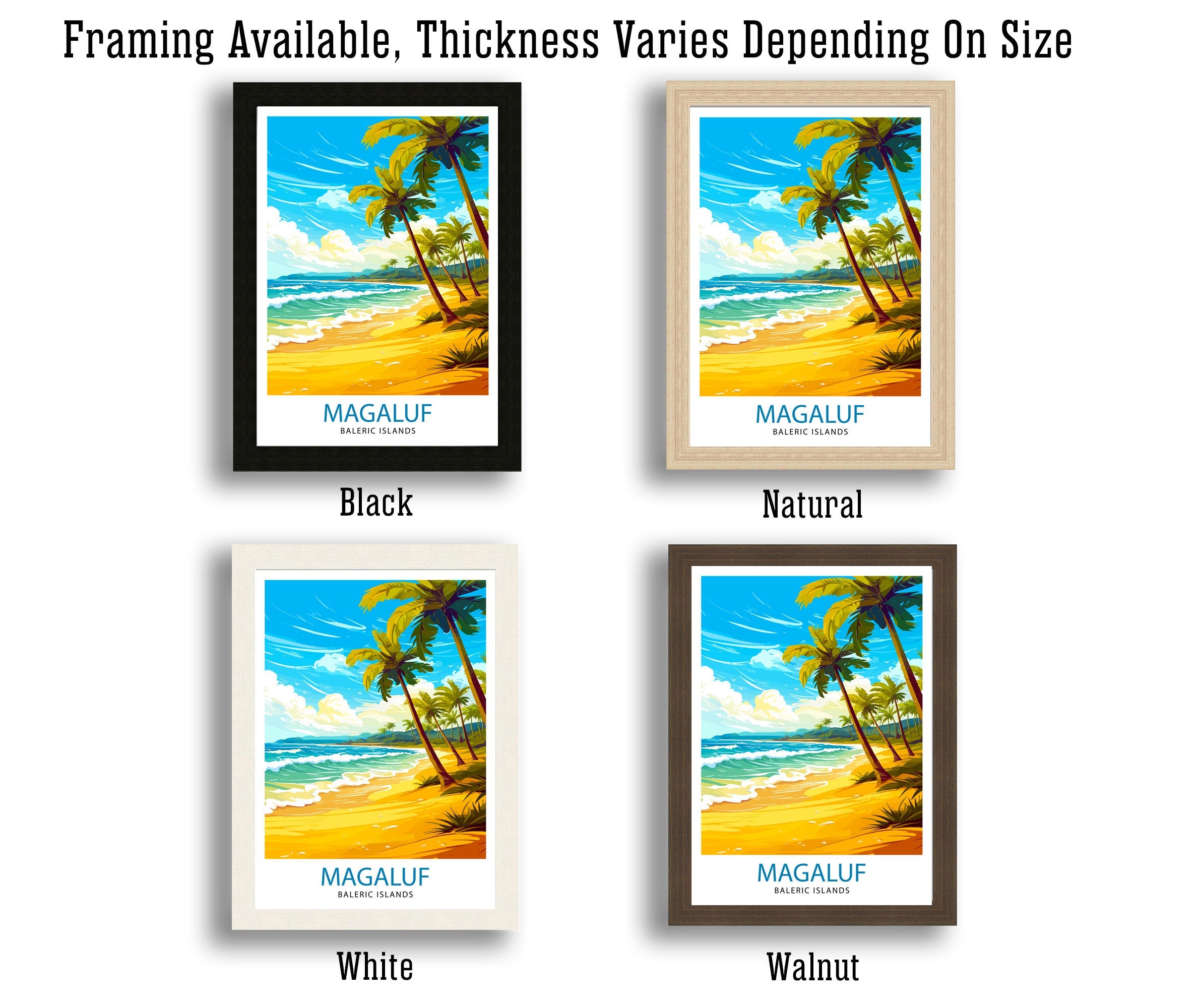 Magaluf Balearic Islands Travel Print Magaluf Wall Decor Magaluf Poster Balearic Islands Travel Prints Magaluf Art Print Magaluf