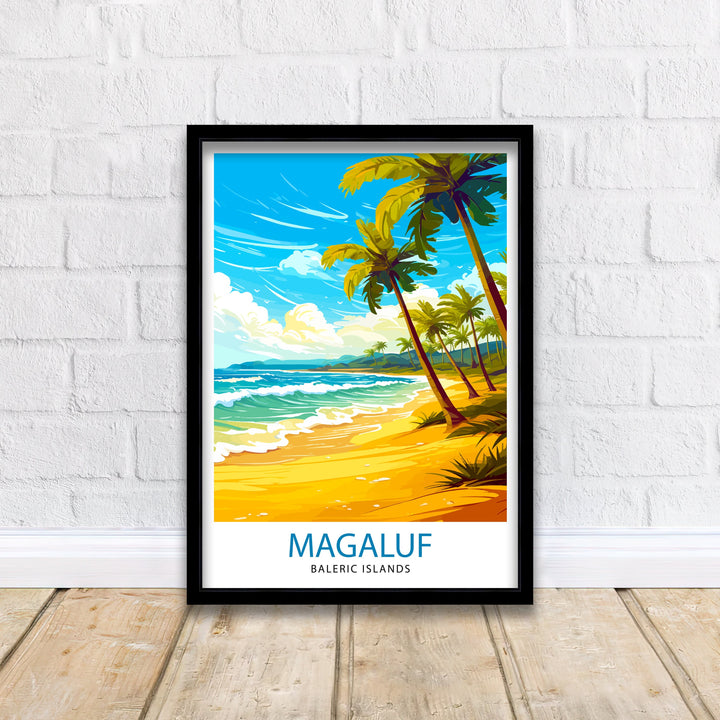 Magaluf Balearic Islands Travel Poster Magaluf