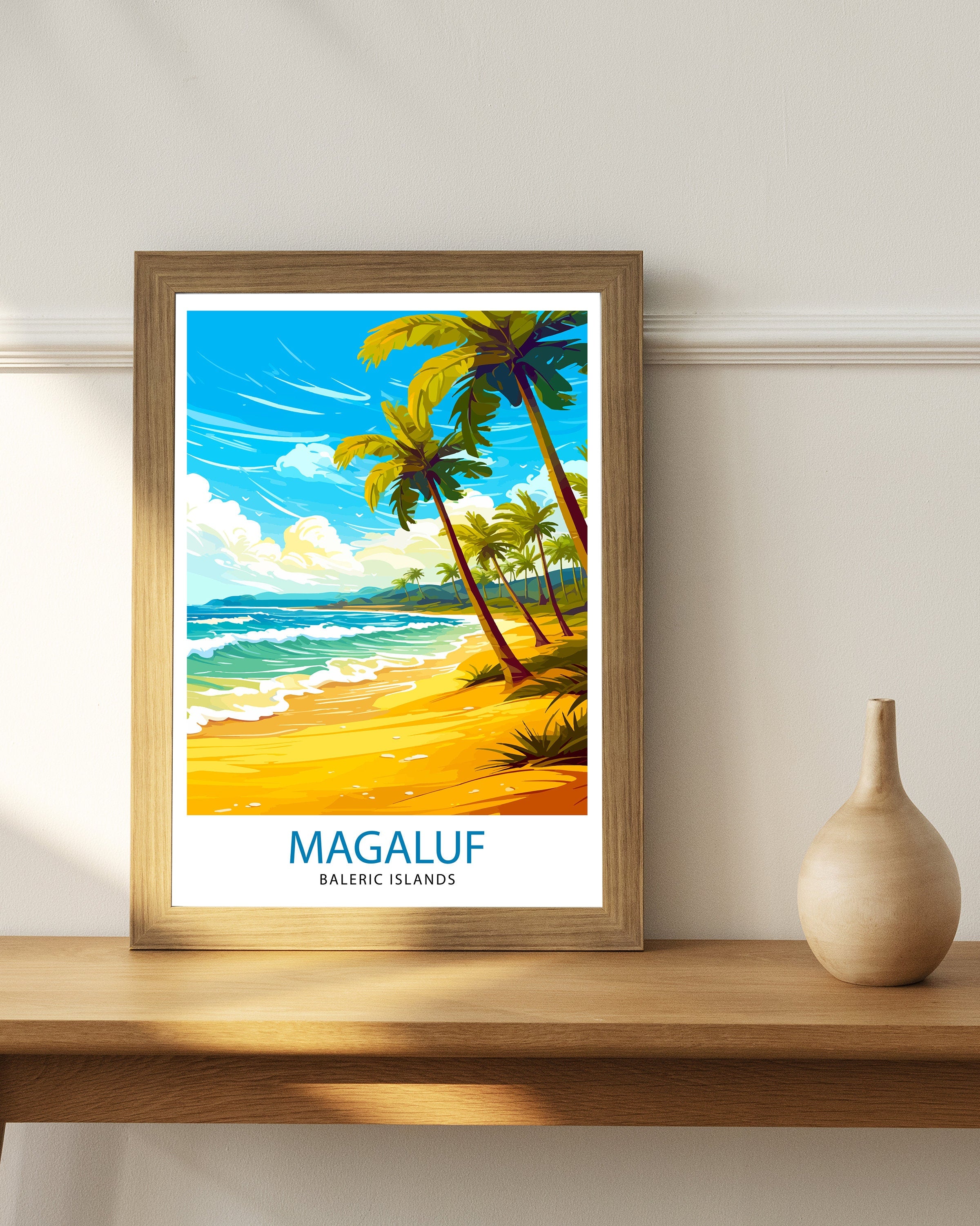 Magaluf Balearic Islands Travel Print Magaluf Wall Decor Magaluf Poster Balearic Islands Travel Prints Magaluf Art Print Magaluf
