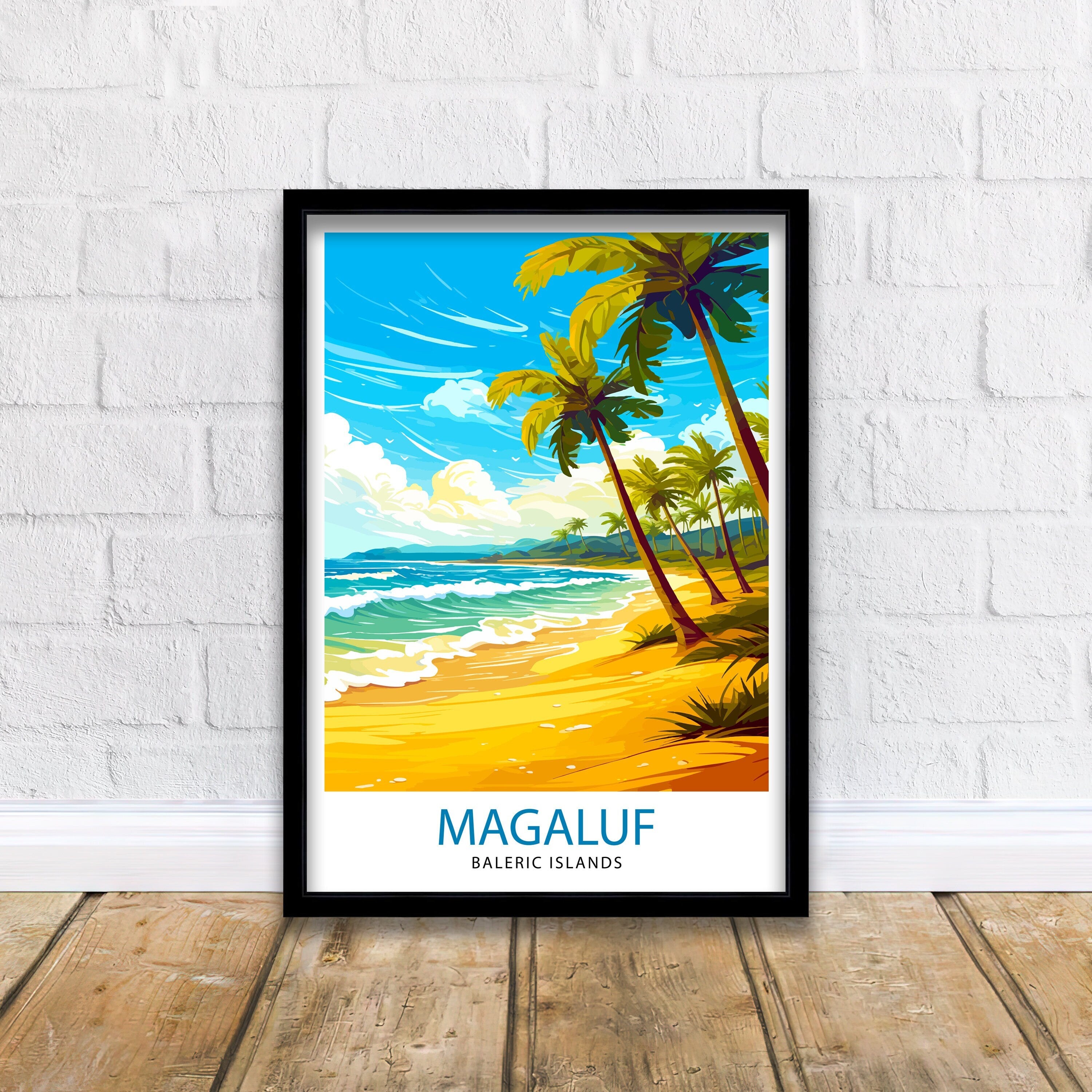 Magaluf Balearic Islands Travel Print Magaluf Wall Decor Magaluf Poster Balearic Islands Travel Prints Magaluf Art Print Magaluf