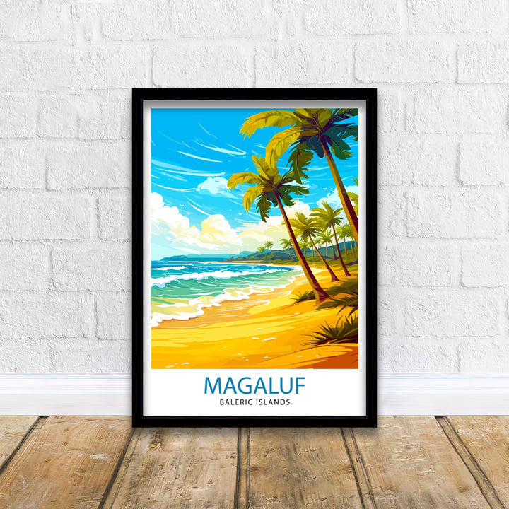 Magaluf Balearic Islands Travel Poster Magaluf