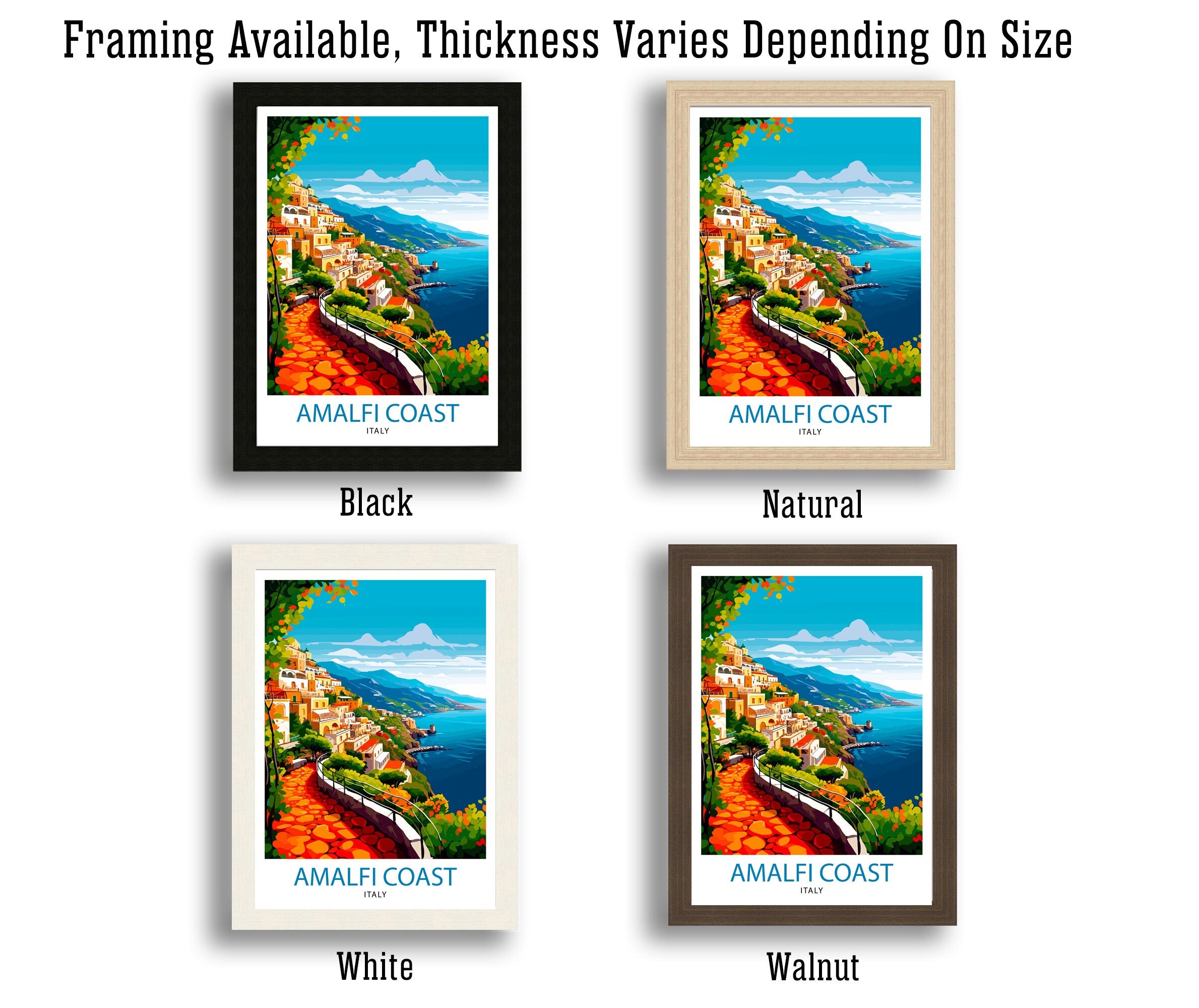 Amalfi Coast Italy Travel Print Amalfi Coast Wall Decor Amalfi Coast Poster Italy Travel Prints Amalfi Coast Art Print Amalfi Coast