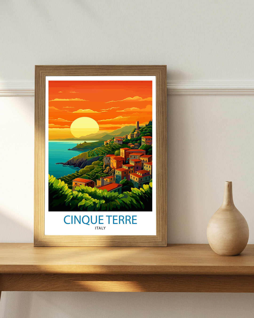 Cinque Terre Italy Travel Poster Cinque Terre