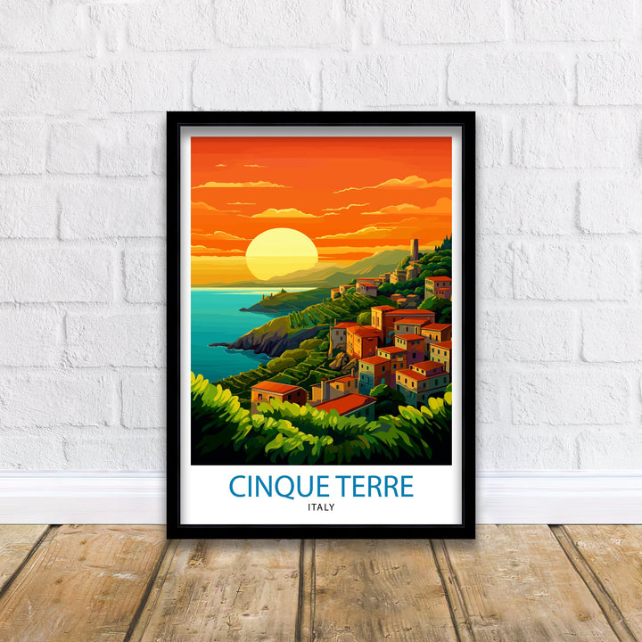 Cinque Terre Italy Travel Poster Cinque Terre