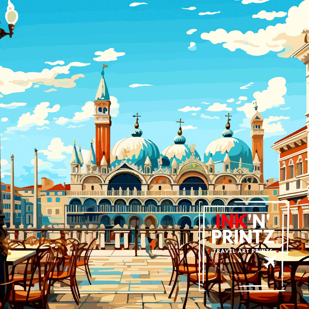 St. Mark's Square Venice Travel Poster St. Mark's