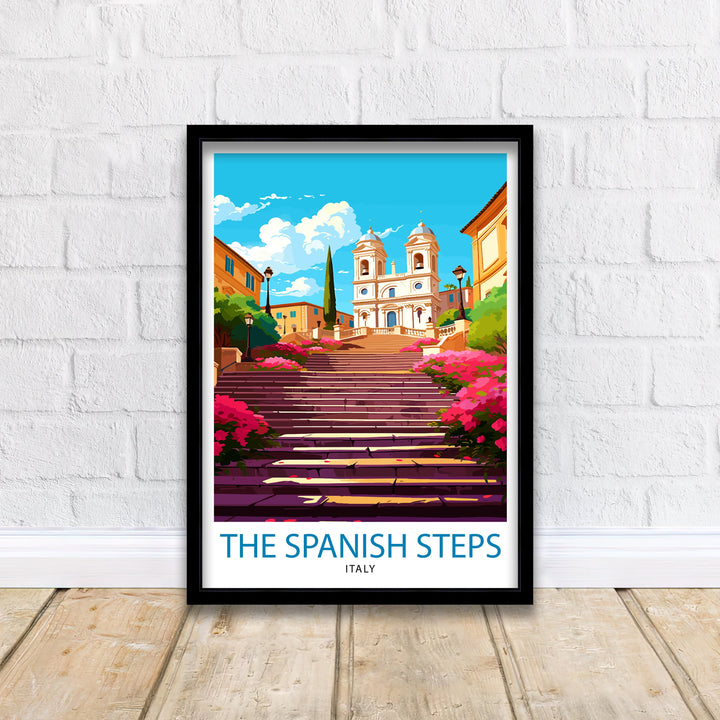 Spanish Steps Rome Italy Travel Poster Rome