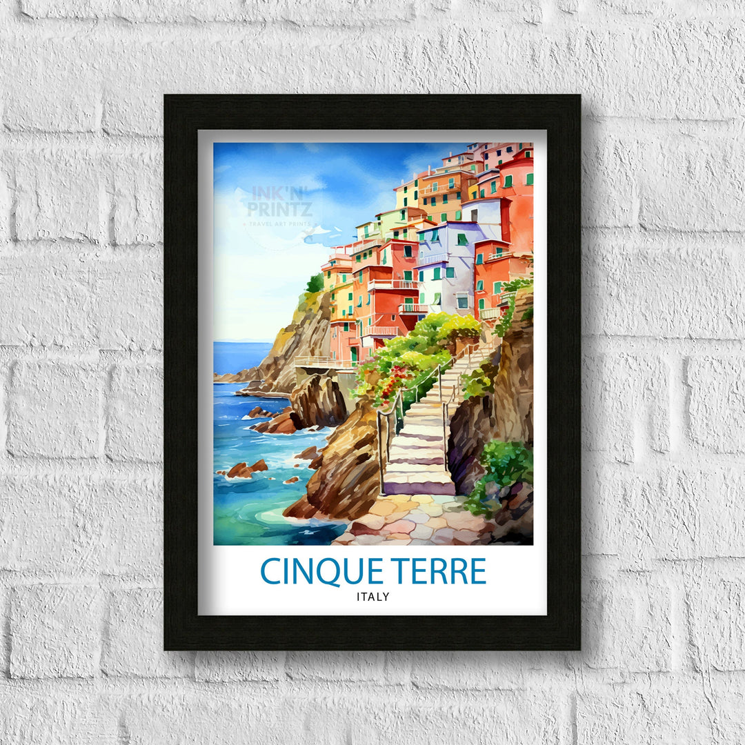 Cinque Terre Italy Travel Poster Cinque Terre