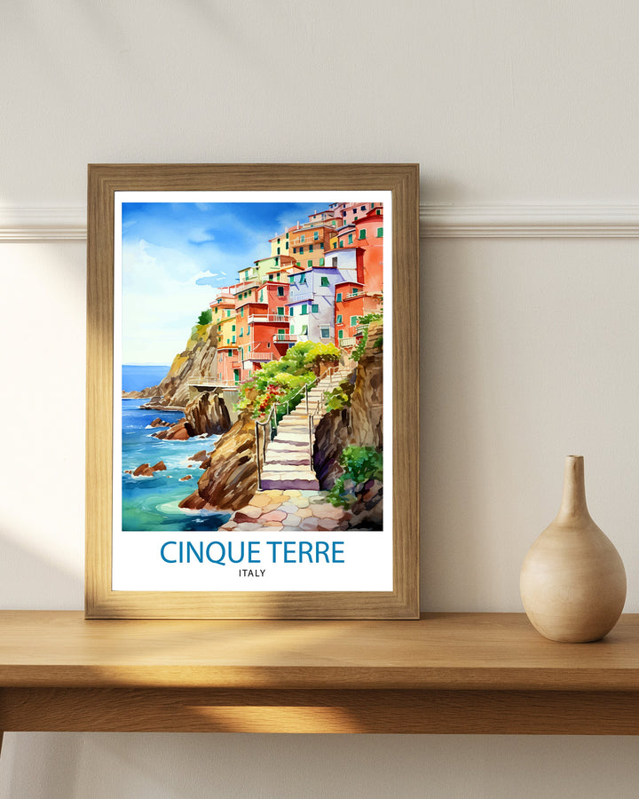 Cinque Terre Italy Travel Poster Cinque Terre