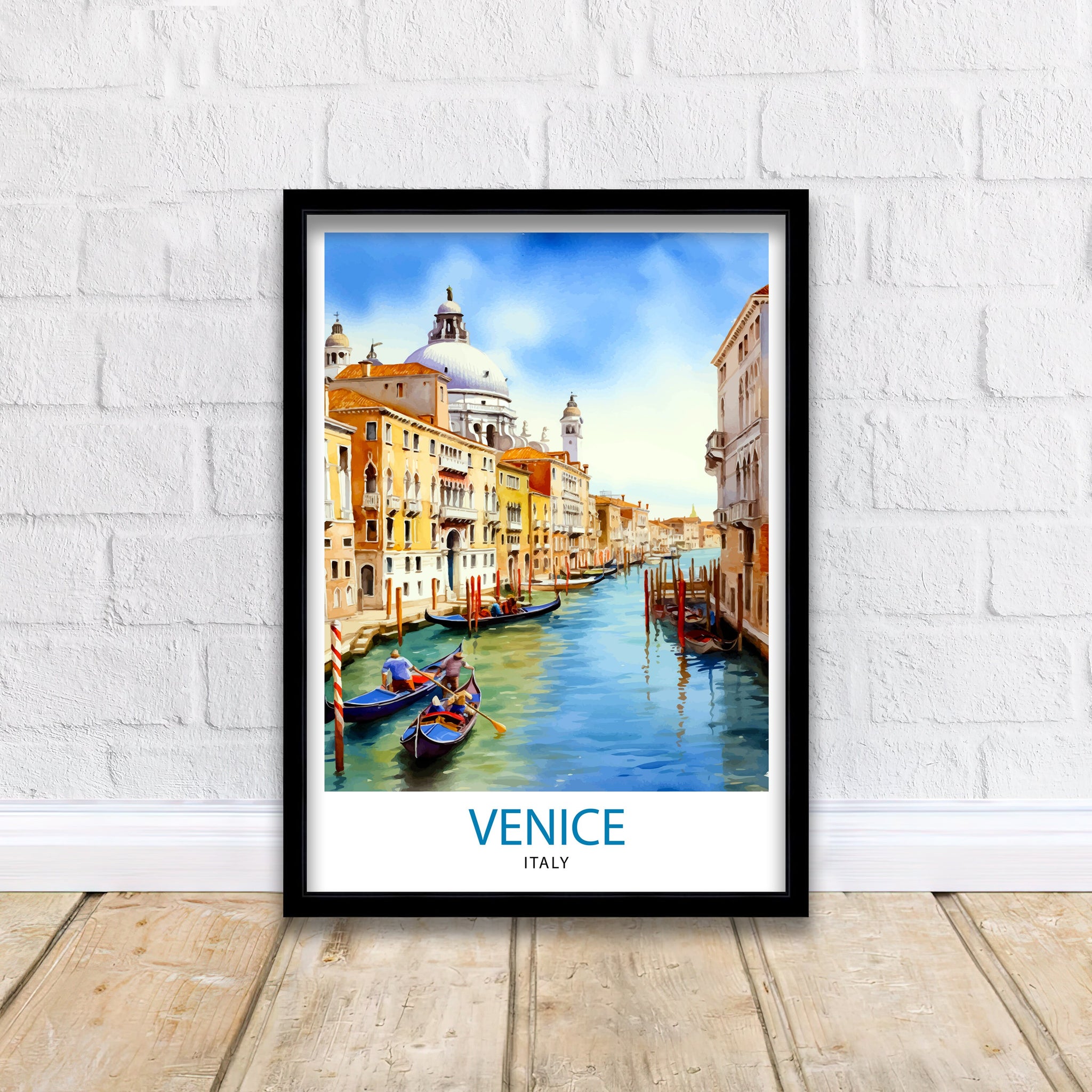 Venice Travel Print Venice Wall Decor Venice Home Living Decor Venice Italy City Print Capital City Venice Canal Poster Venice Illustration