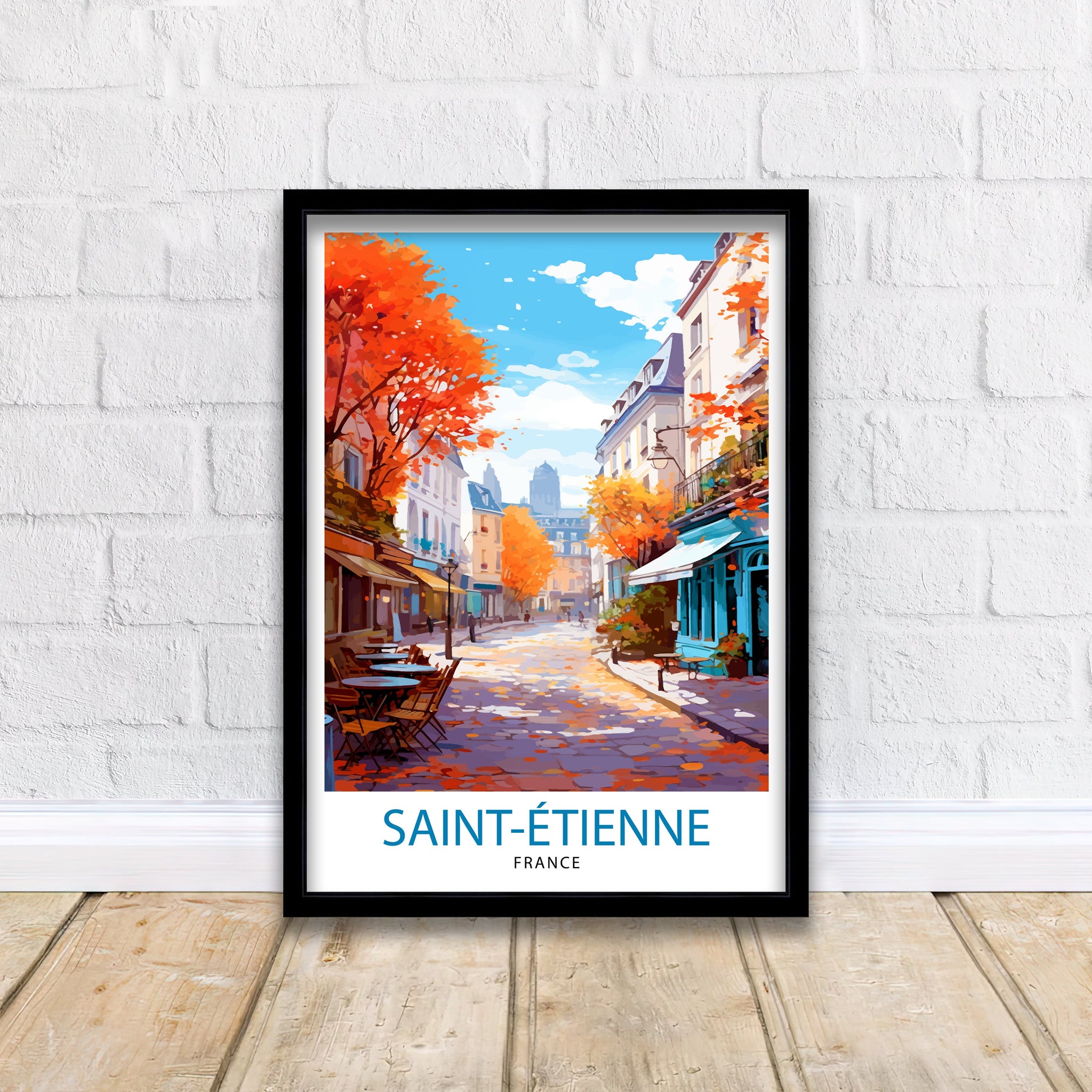 Saint-Étienne France Travel Print Saint-Étienne Wall Decor Saint-Étienne Poster France Travel Prints Saint-Étienne Art Print Saint-Étienne