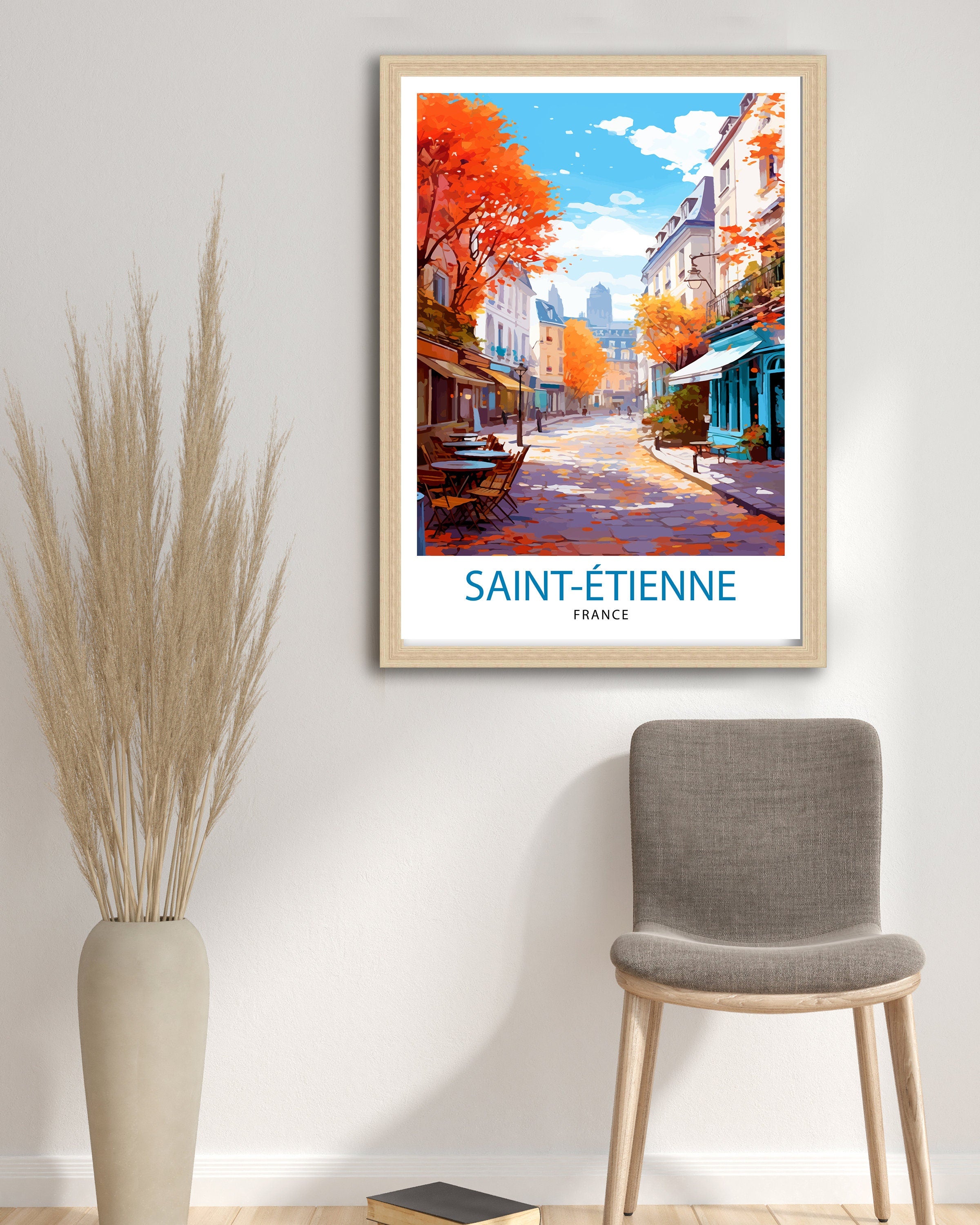 Saint-Étienne France Travel Print Saint-Étienne Wall Decor Saint-Étienne Poster France Travel Prints Saint-Étienne Art Print Saint-Étienne
