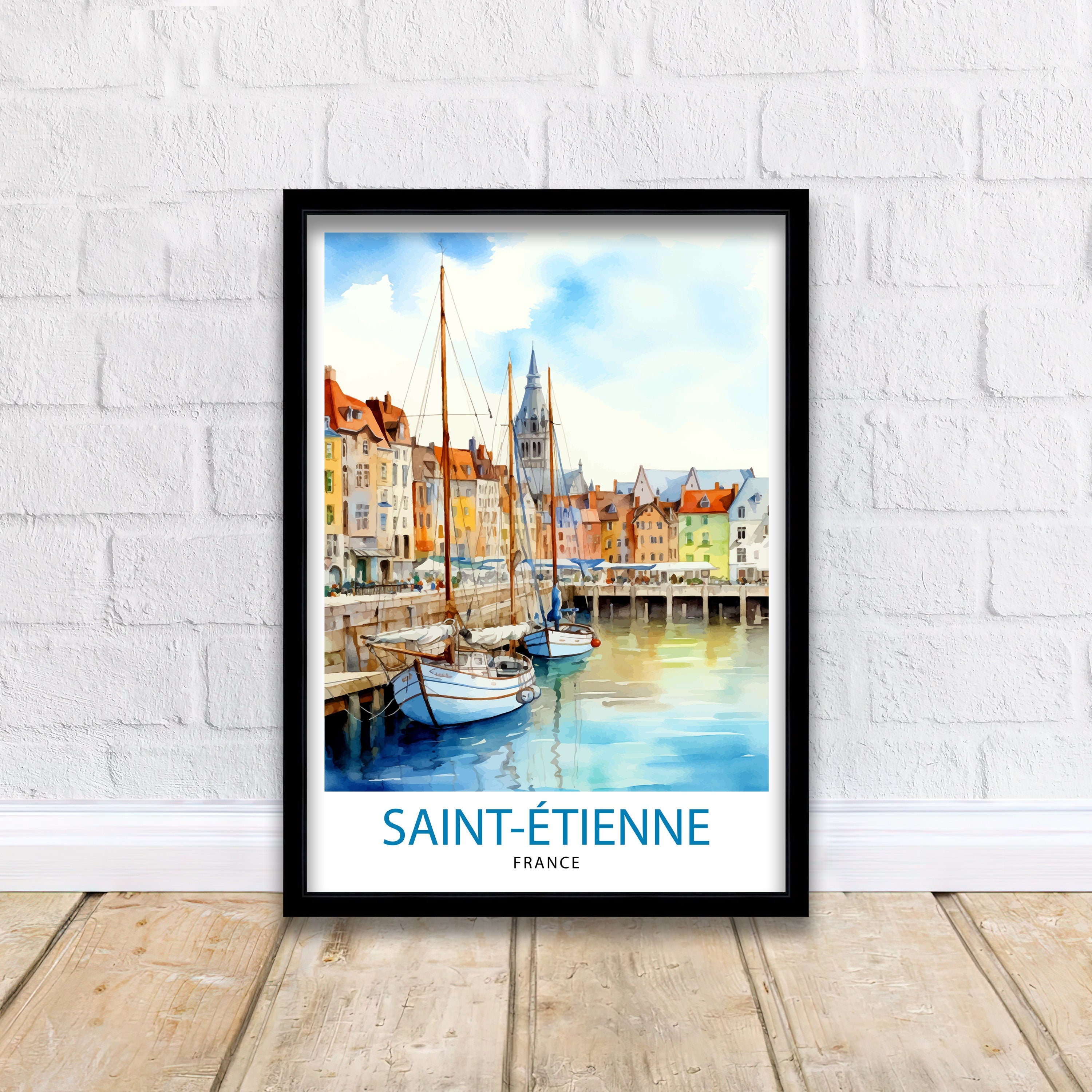 Saint-Étienne France Travel Print Saint-Étienne Wall Decor Saint-Étienne Poster France Travel Prints Saint-Étienne Art Print Saint-Étienne