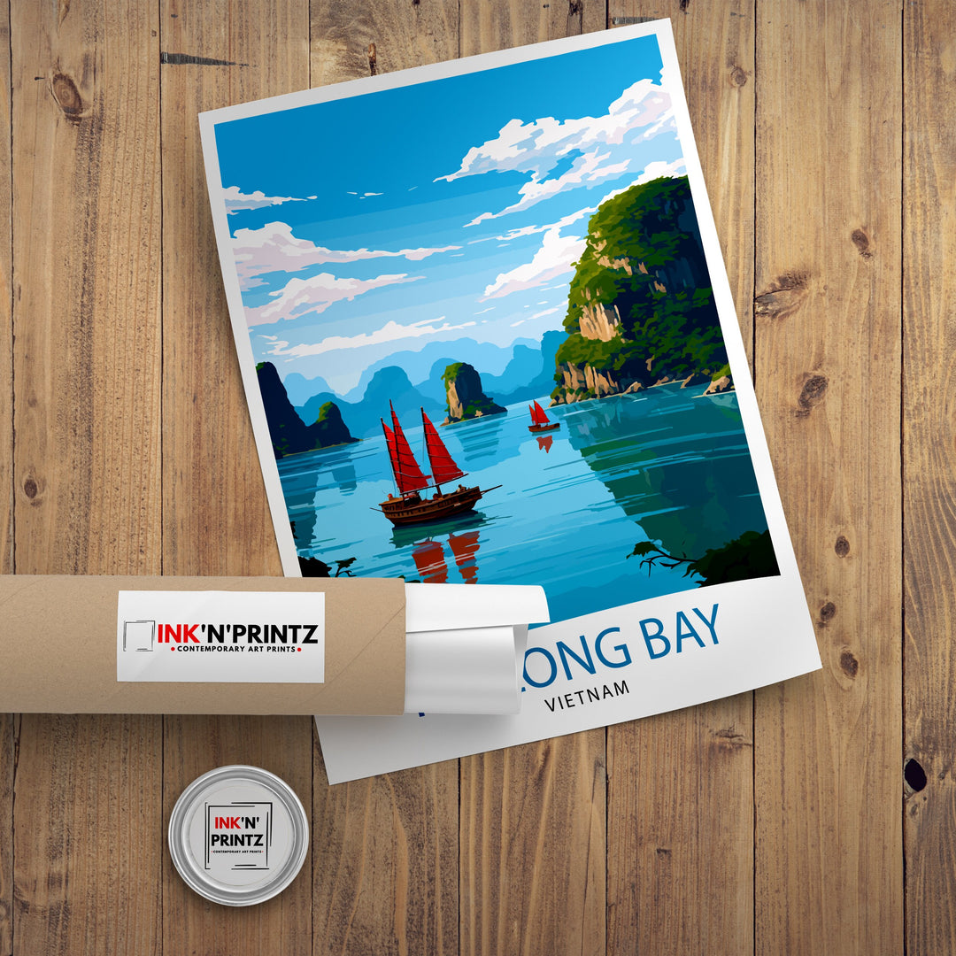 Ha Long Bay Vietnam Travel Poster Ha Long