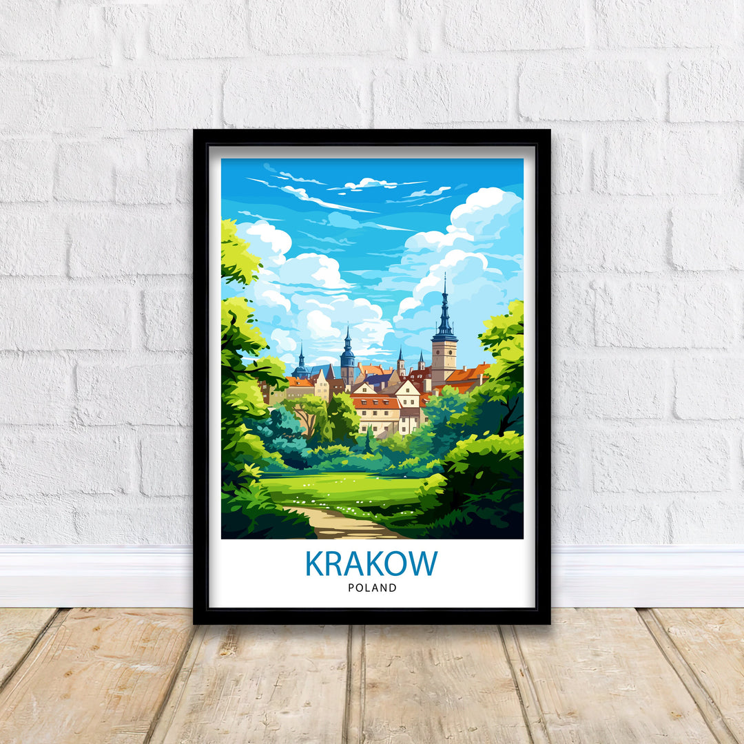 Krakow Poland Travel Print Krakow Wall Decor Krakow Poster Poland Travel Prints Krakow Art Print Krakow Illustration Krakow Wall Art