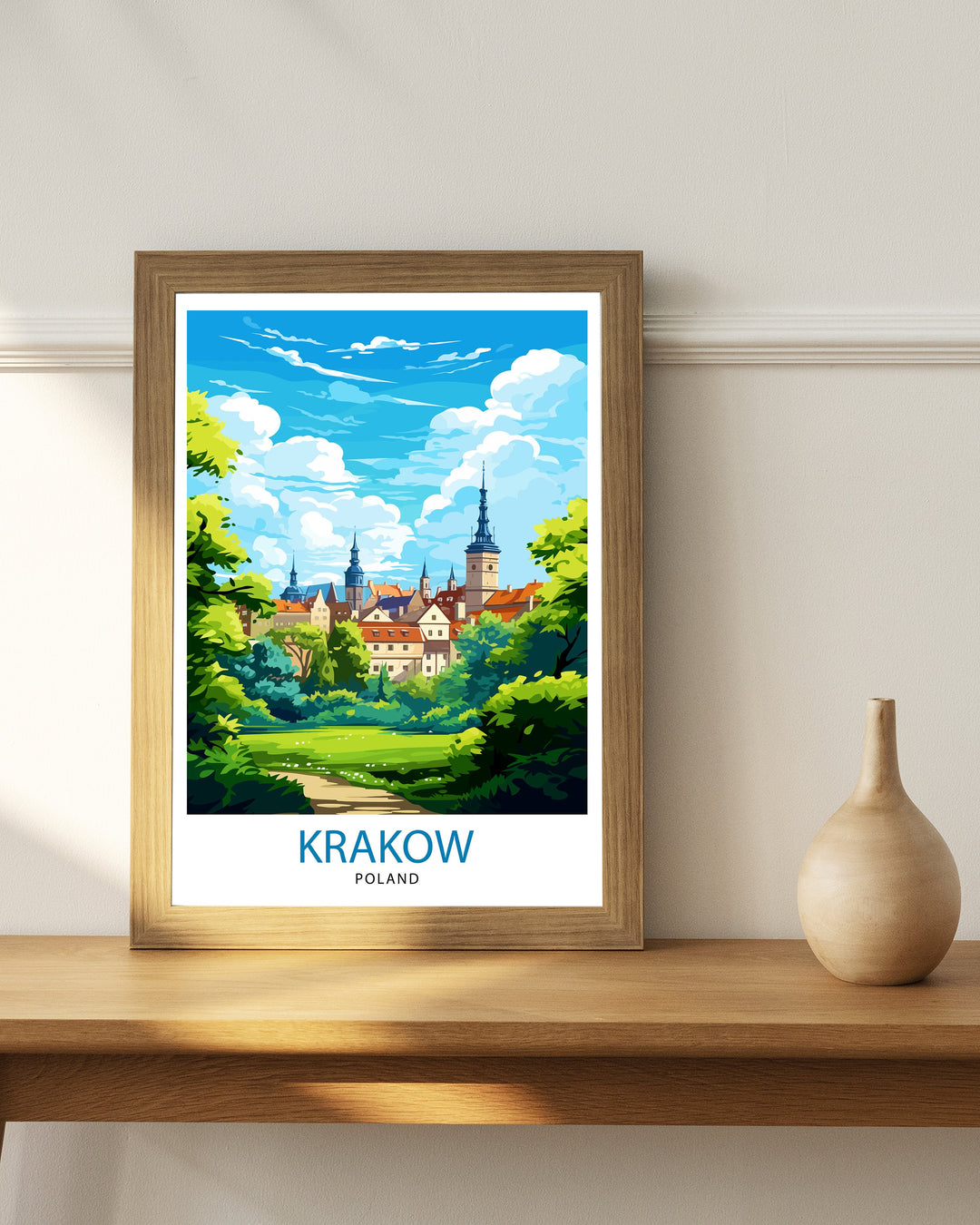Krakow Poland Travel Print Krakow Wall Decor Krakow Poster Poland Travel Prints Krakow Art Print Krakow Illustration Krakow Wall Art