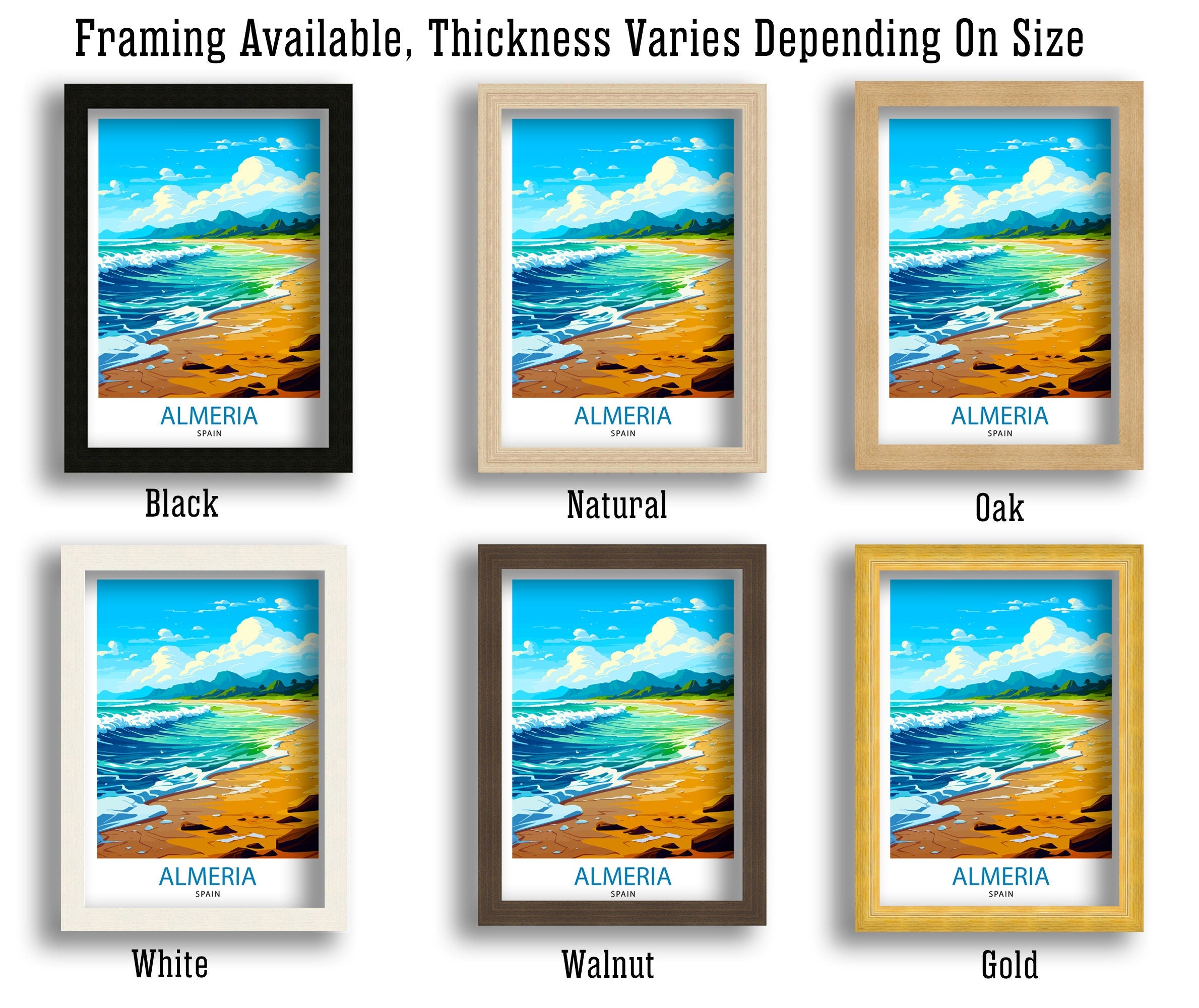 Almeria Spain Travel Print Almeria Wall Decor Almeria Poster Spain Travel Prints Almeria Art Print Almeria Illustration Almeria Wall Art