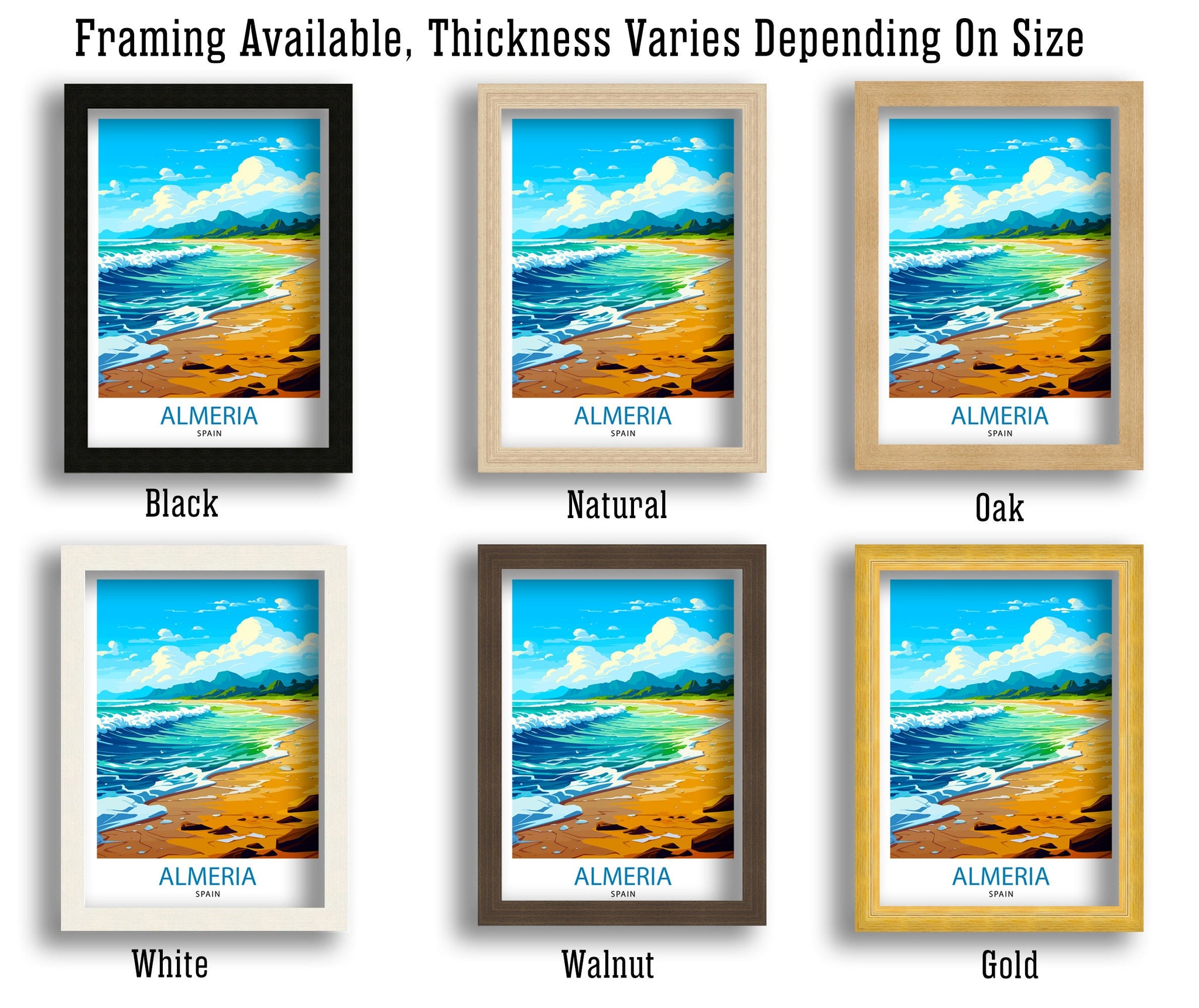 Almeria Spain Travel Print Almeria Wall Decor Almeria Poster Spain Travel Prints Almeria Art Print Almeria Illustration Almeria Wall Art