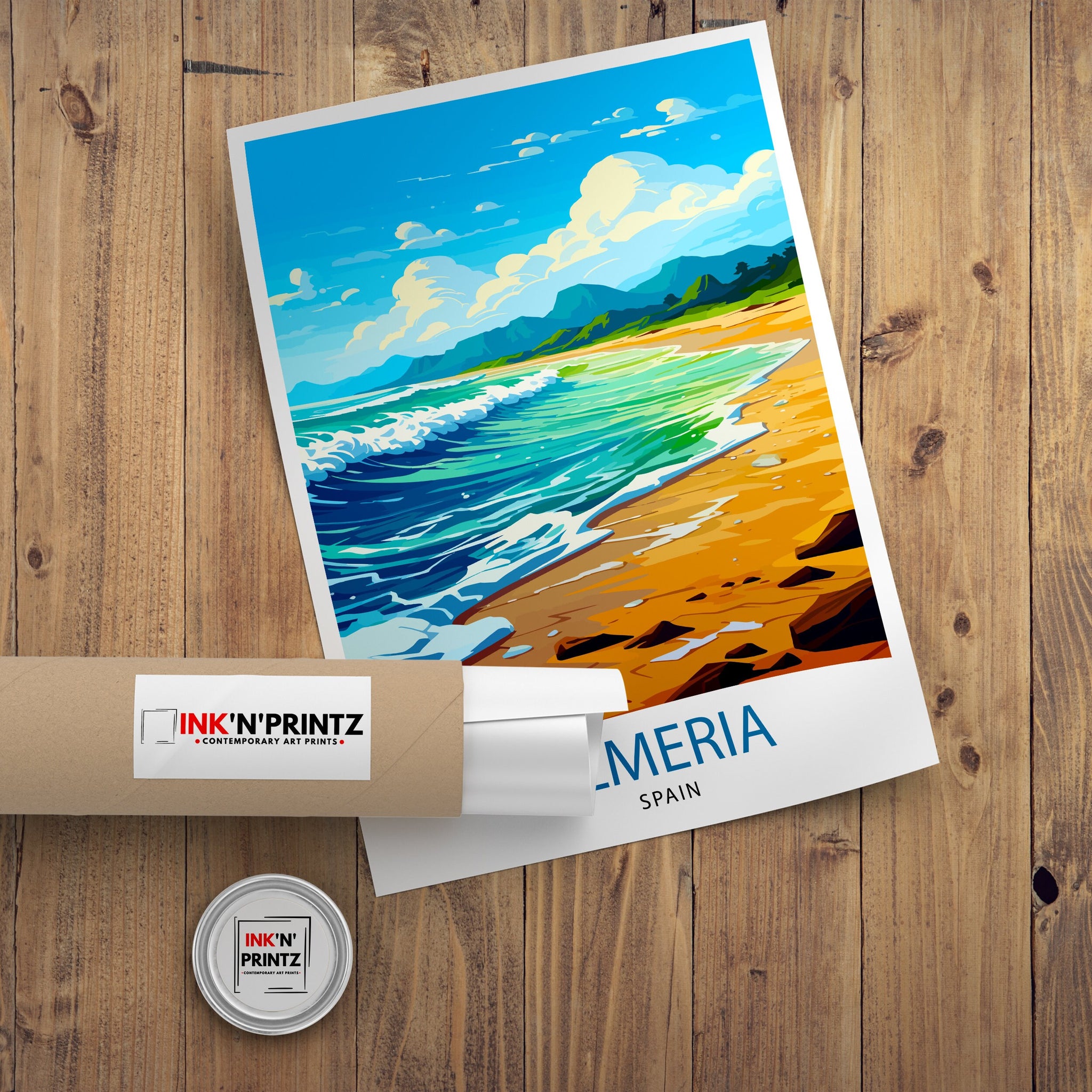 Almeria Spain Travel Print Almeria Wall Decor Almeria Poster Spain Travel Prints Almeria Art Print Almeria Illustration Almeria Wall Art