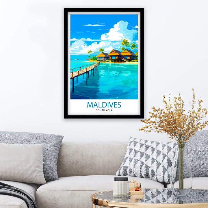 Maldives Travel Poster Maldives