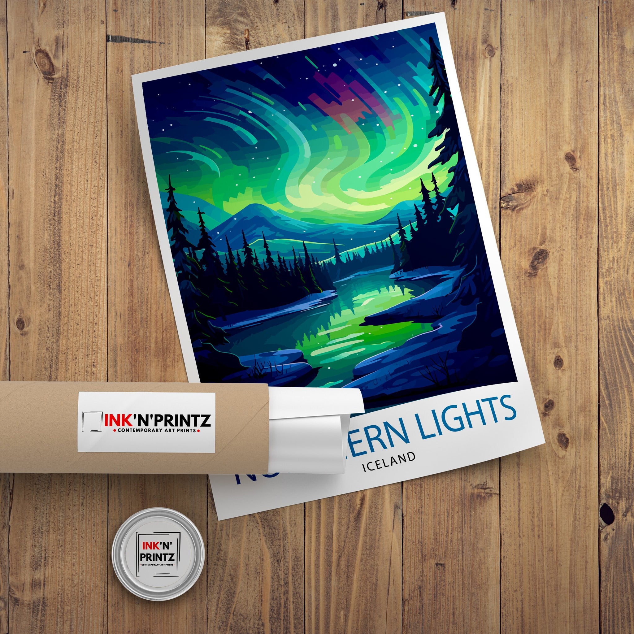 Northern Lights Aurora Borealis Travel Print Celestial Wall Decor Night Sky Poster Aurora Borealis Travel Prints Northern Lights Art Print