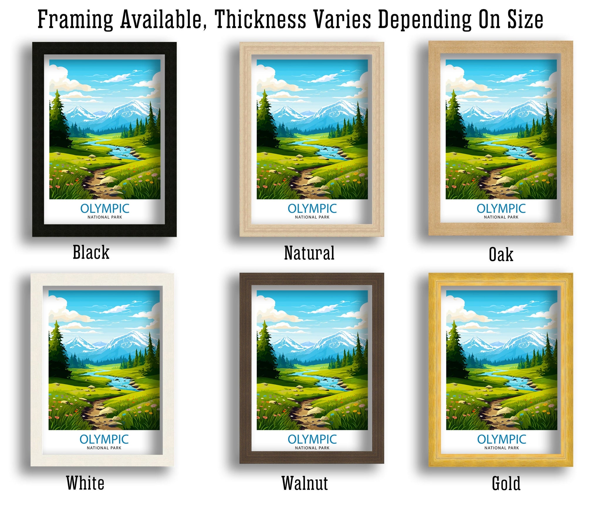 Olympic National Park Travel Poster – Washington Wall Art