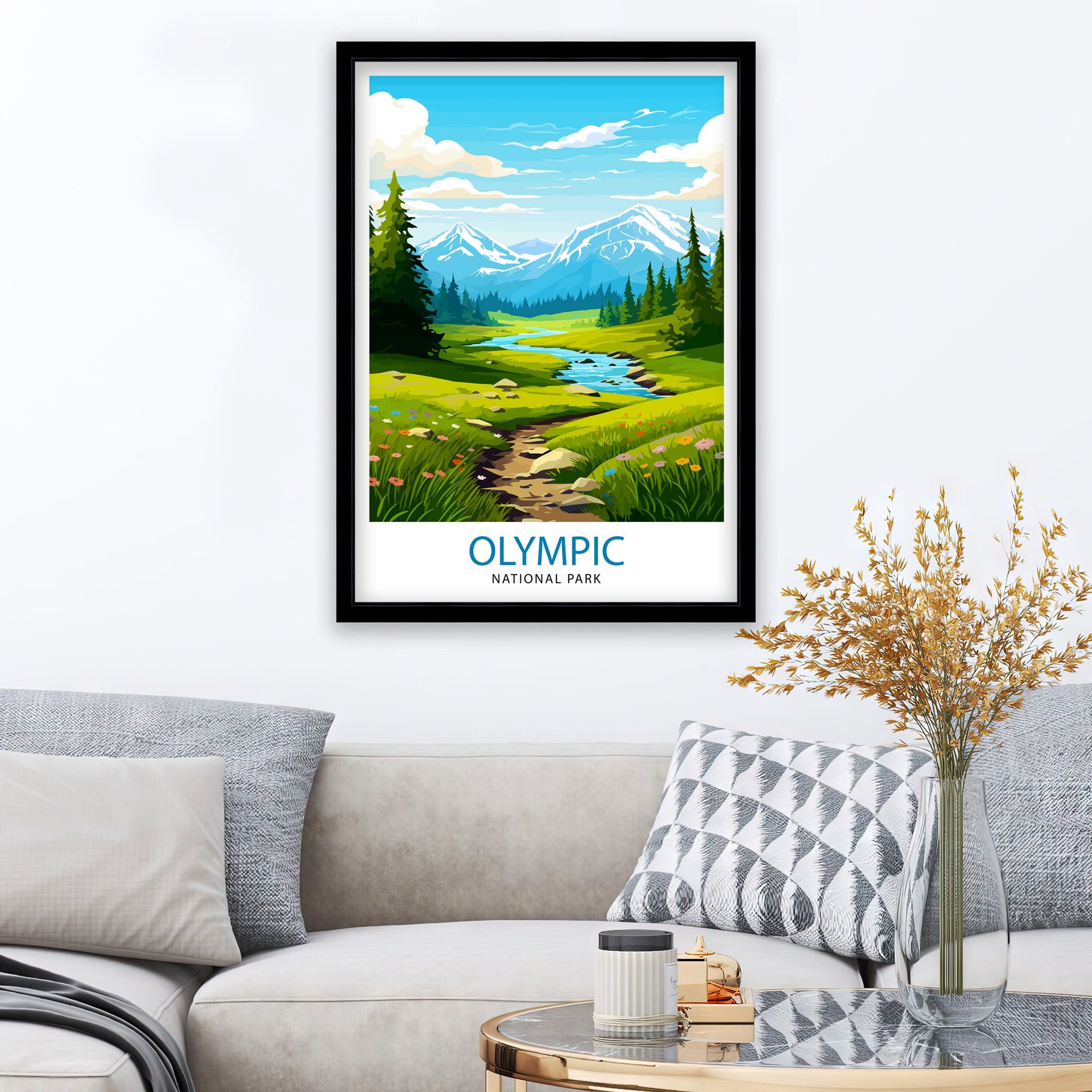 Olympic National Park Travel Poster – Washington Wall Art