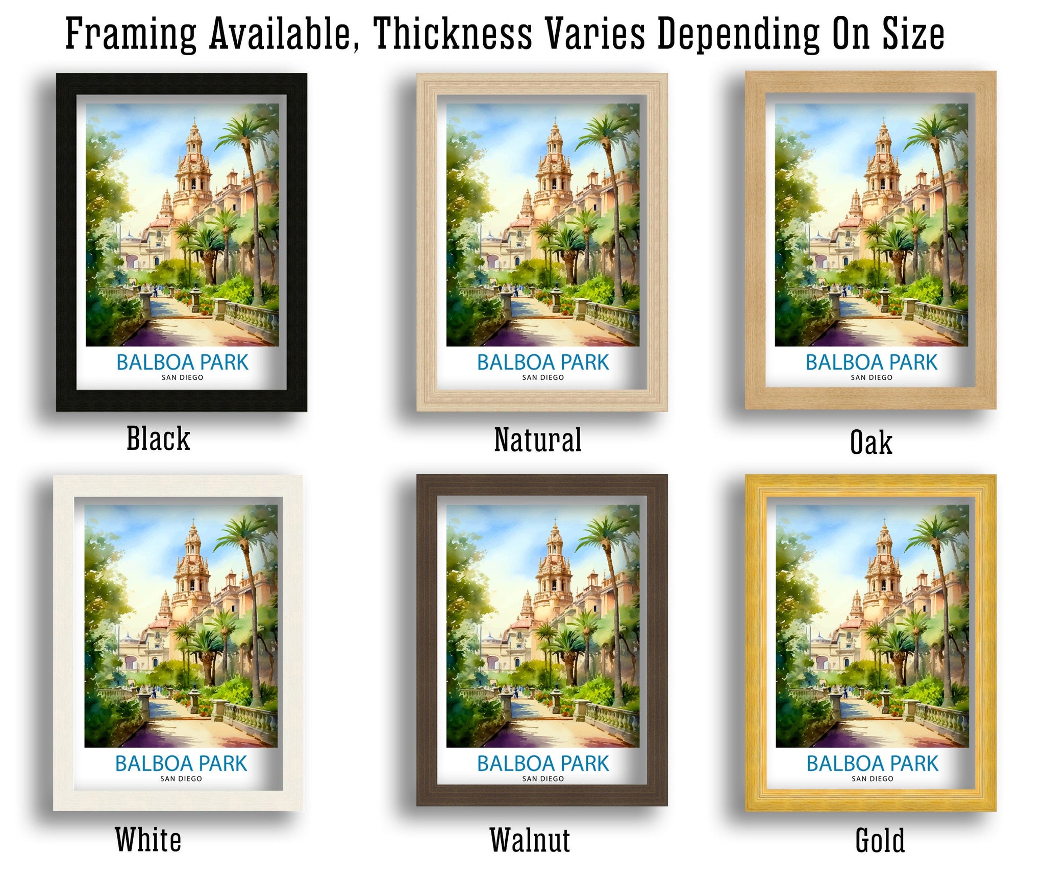 Balboa Park California Travel Print| Balboa Park Wall Art California Home Decor Balboa Park Illustration Travel Poster Gift
