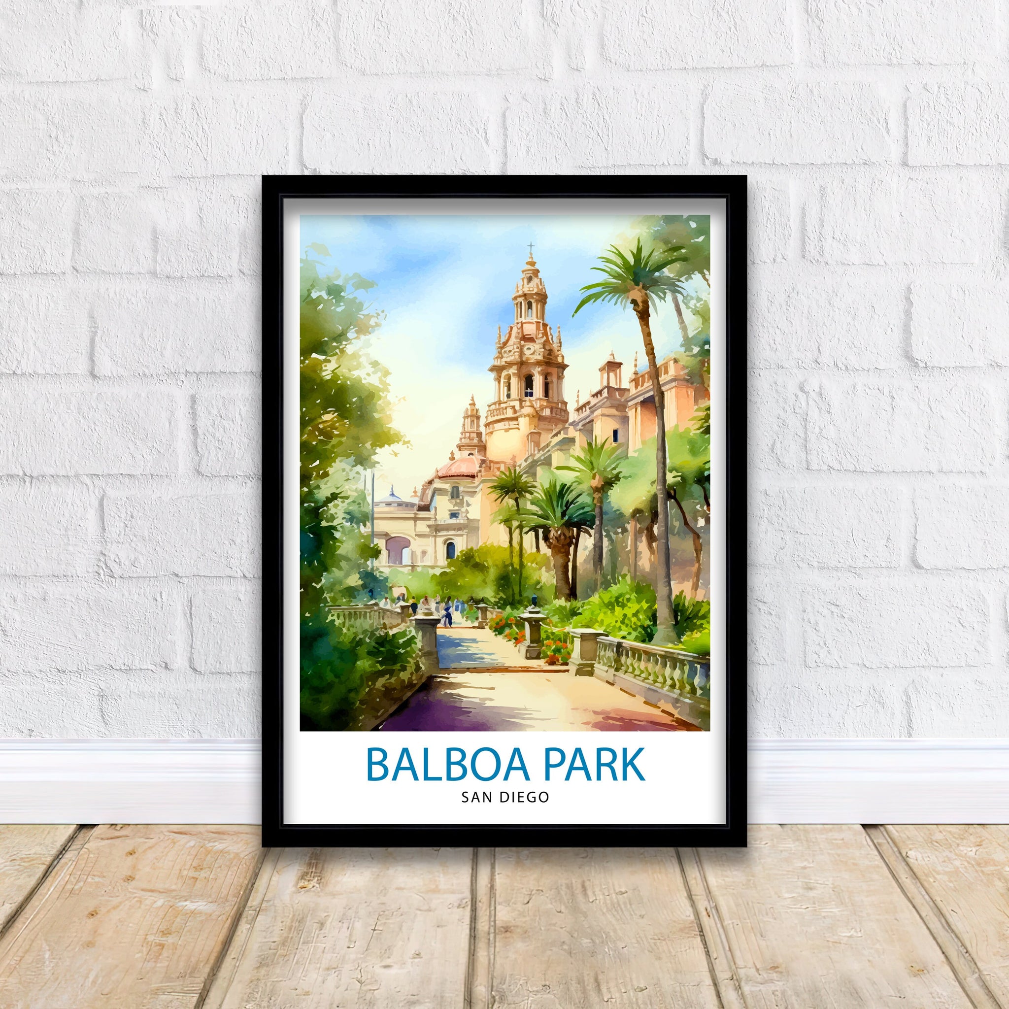 Balboa Park California Travel Print| Balboa Park Wall Art California Home Decor Balboa Park Illustration Travel Poster Gift