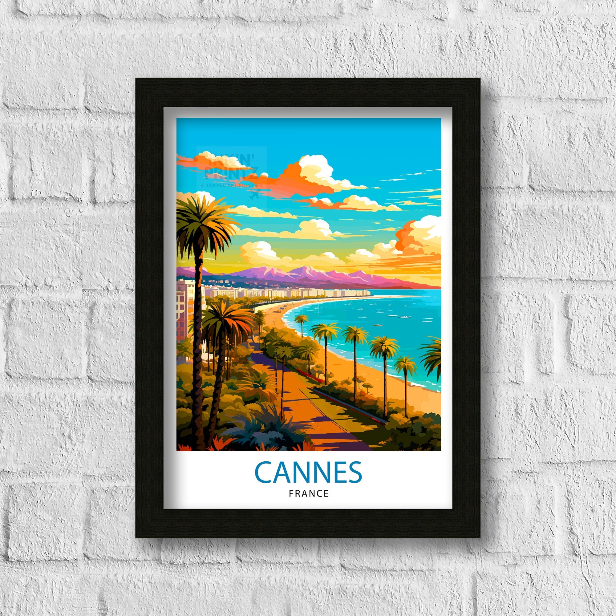 Cannes France Travel Print: French Riviera Wall Art