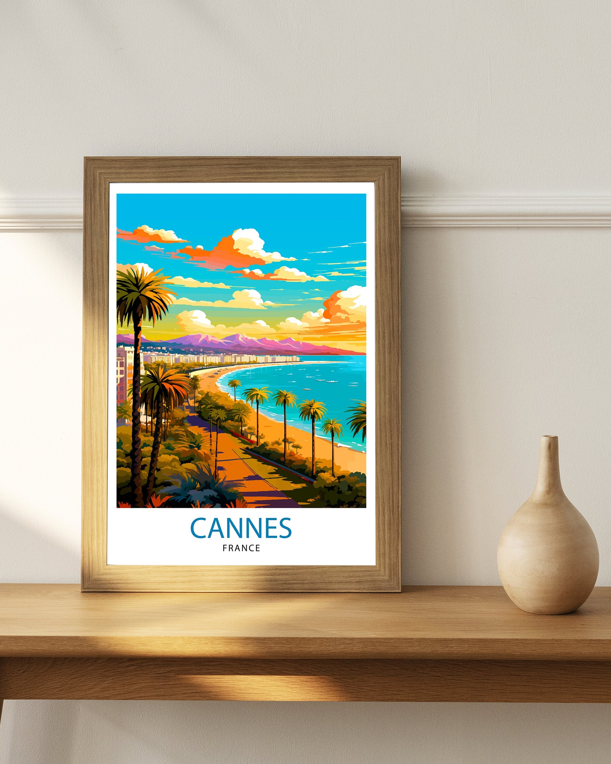 Cannes France Travel Print: French Riviera Wall Art