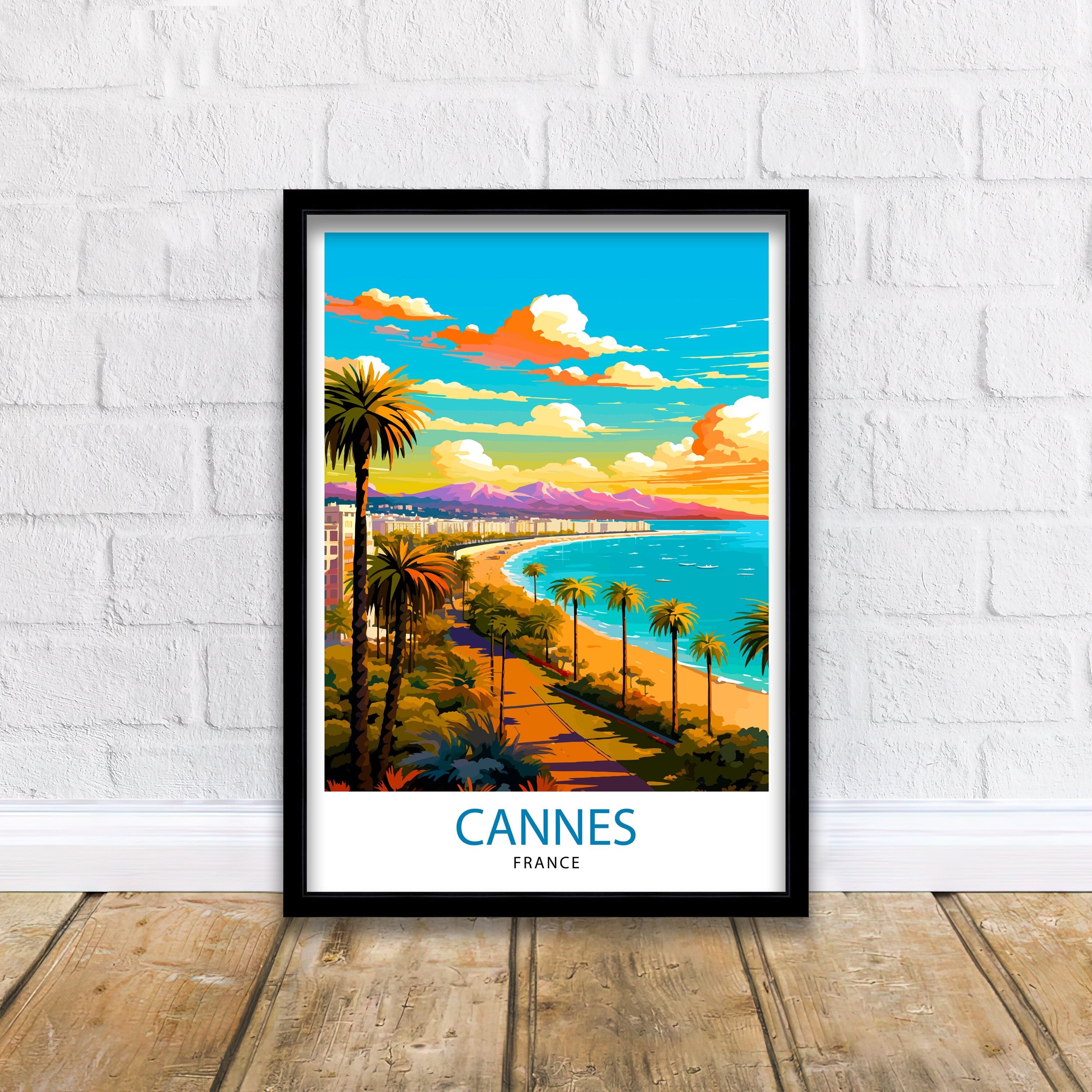 Cannes France Travel Print: French Riviera Wall Art