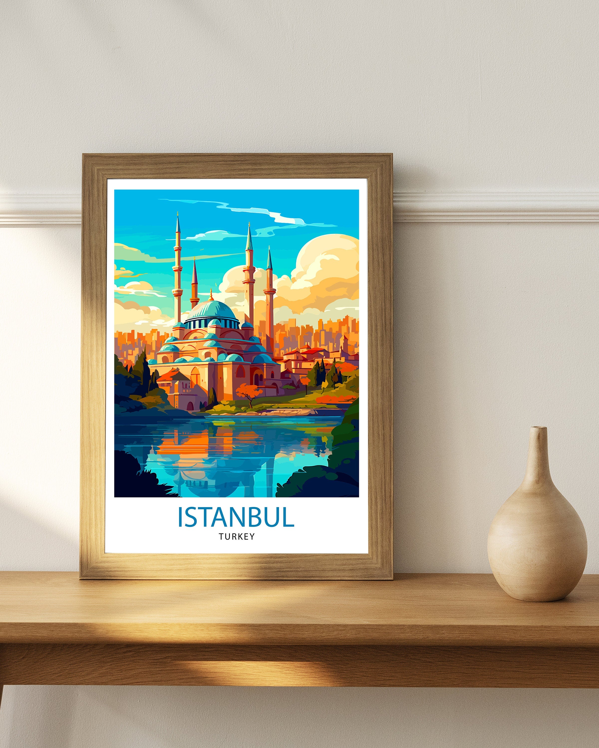 Istanbul Turkey Travel Print Istanbul Wall Art Turkey Illustration Istanbul Travel Poster Turkey Home Decor Gift for Travelers