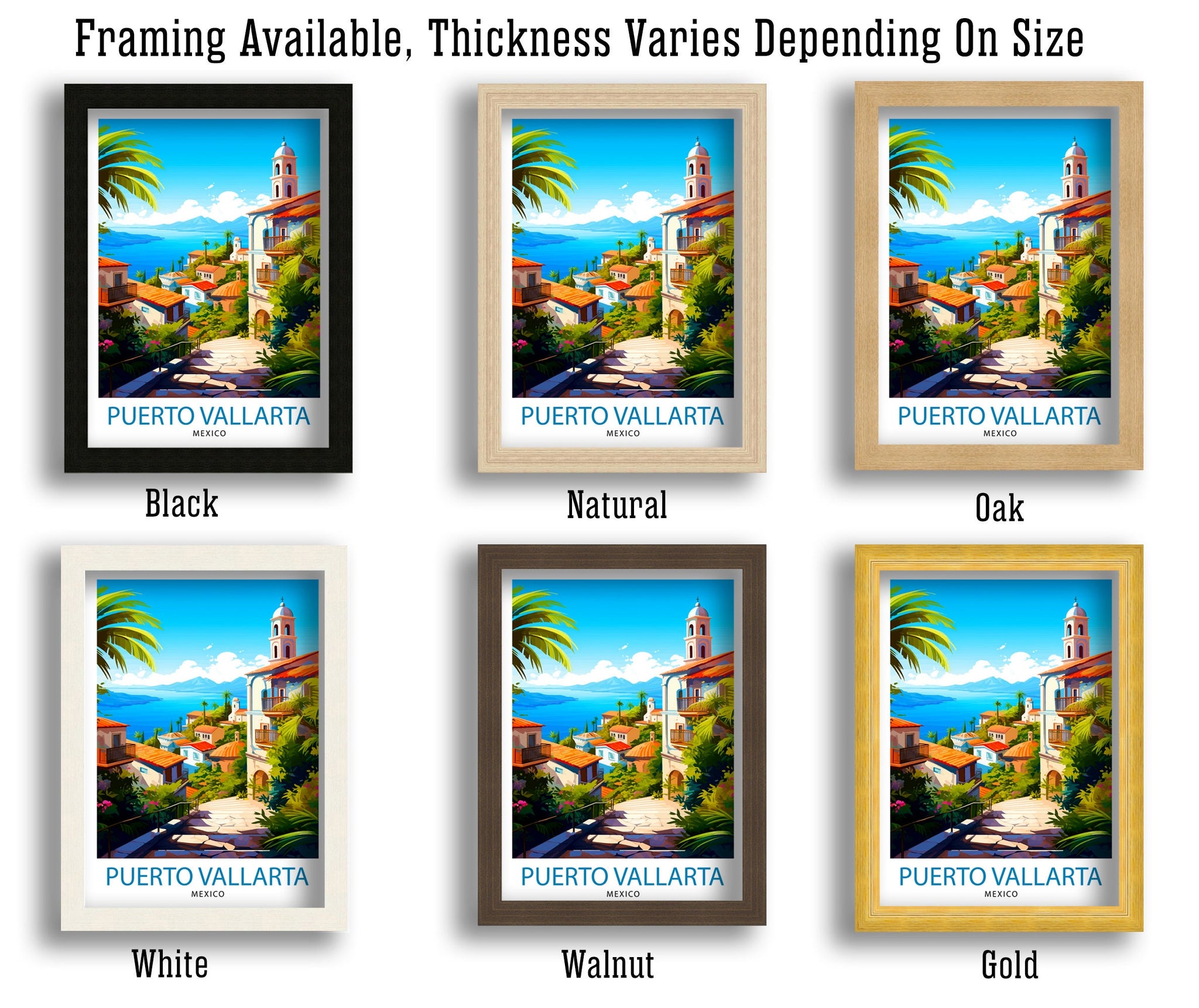 Puerto Vallarta Mexico Travel Print Puerto Vallarta Wall Decor Puerto Vallarta Poster Mexico Travel Prints Puerto Vallarta Art Print