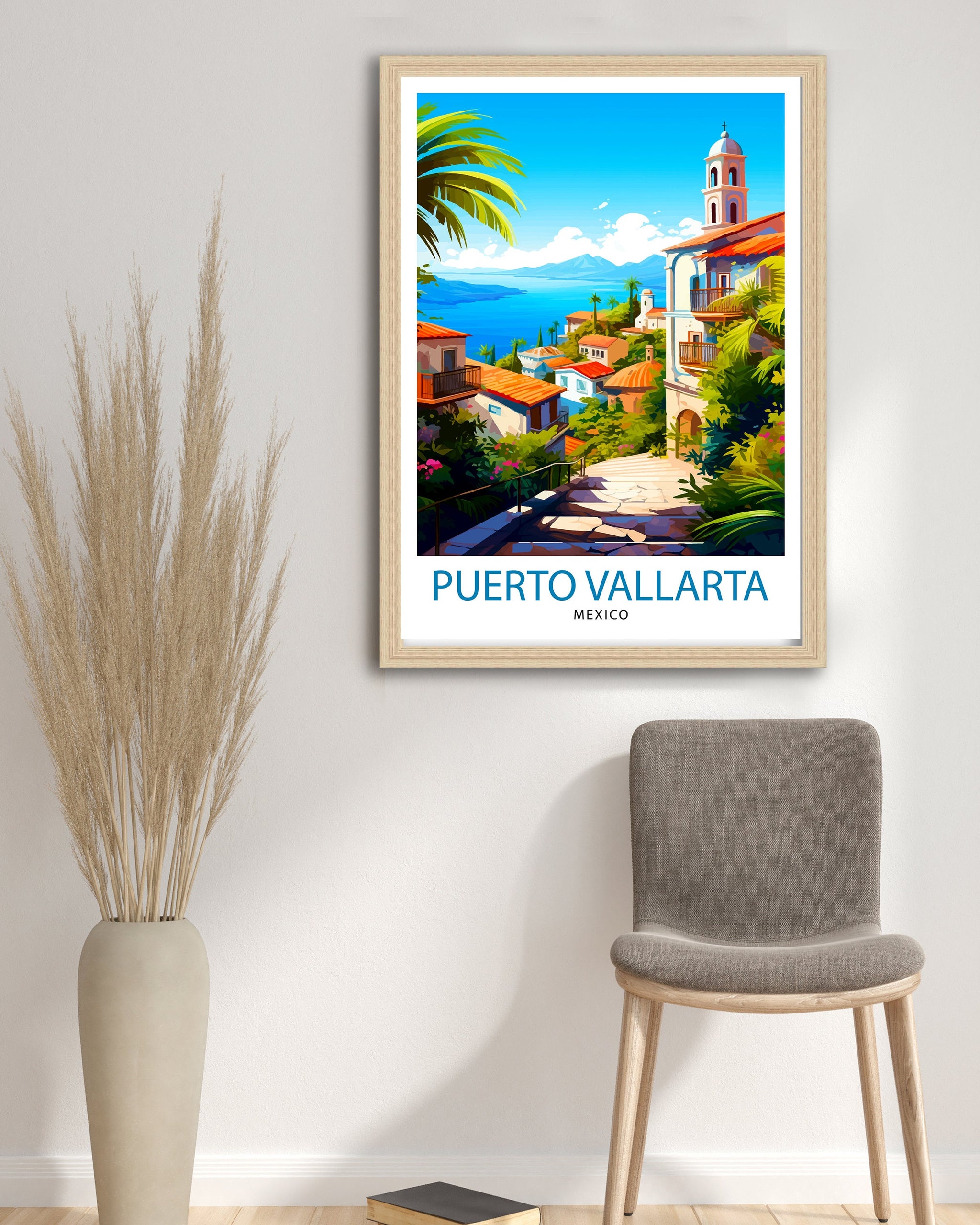 Puerto Vallarta Mexico Travel Print Puerto Vallarta Wall Decor Puerto Vallarta Poster Mexico Travel Prints Puerto Vallarta Art Print