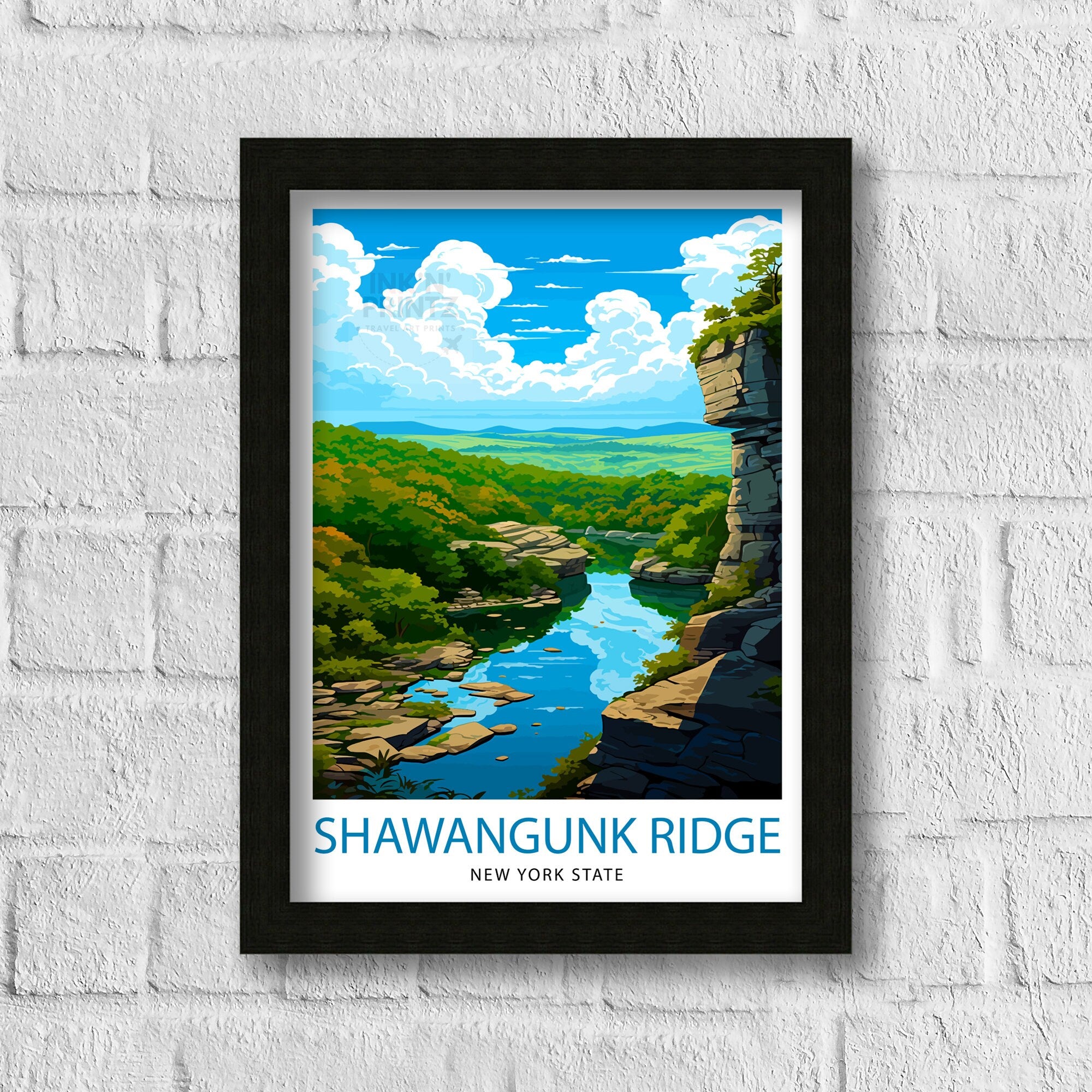 Shawangunk Ridge Travel Print Shawangunk Wall Decor Shawangunk Poster New York Landscape Prints Shawangunk Art Print Shawangunk