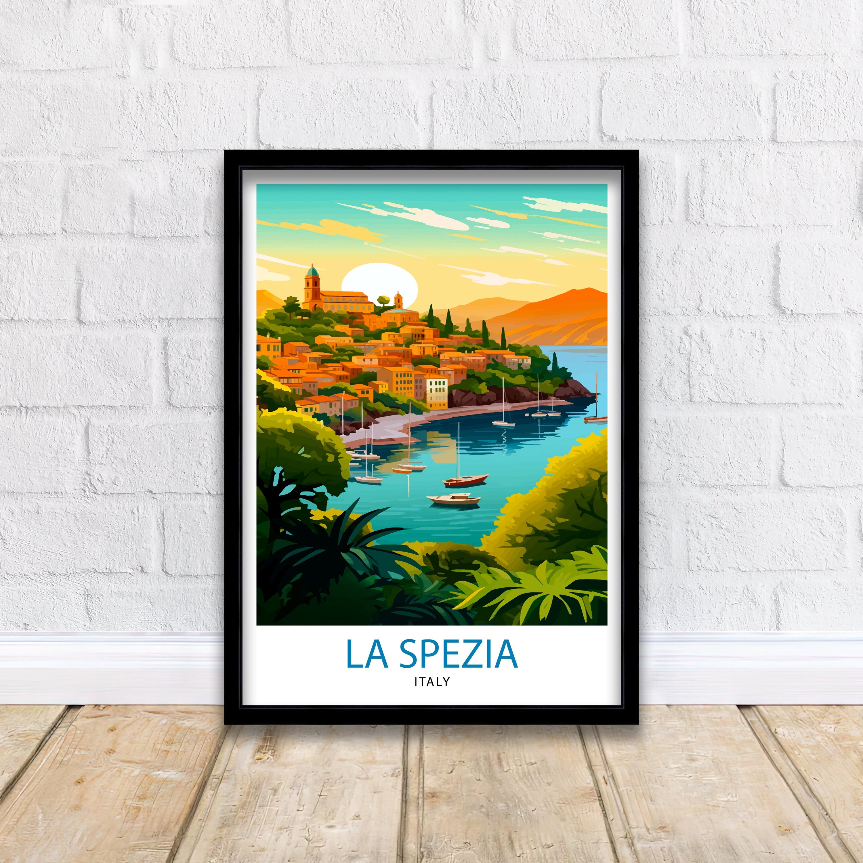 La Spezia Italy Travel Print La Spezia Wall Decor La Spezia Poster Italy Travel Prints La Spezia Art Print La Spezia Illustration