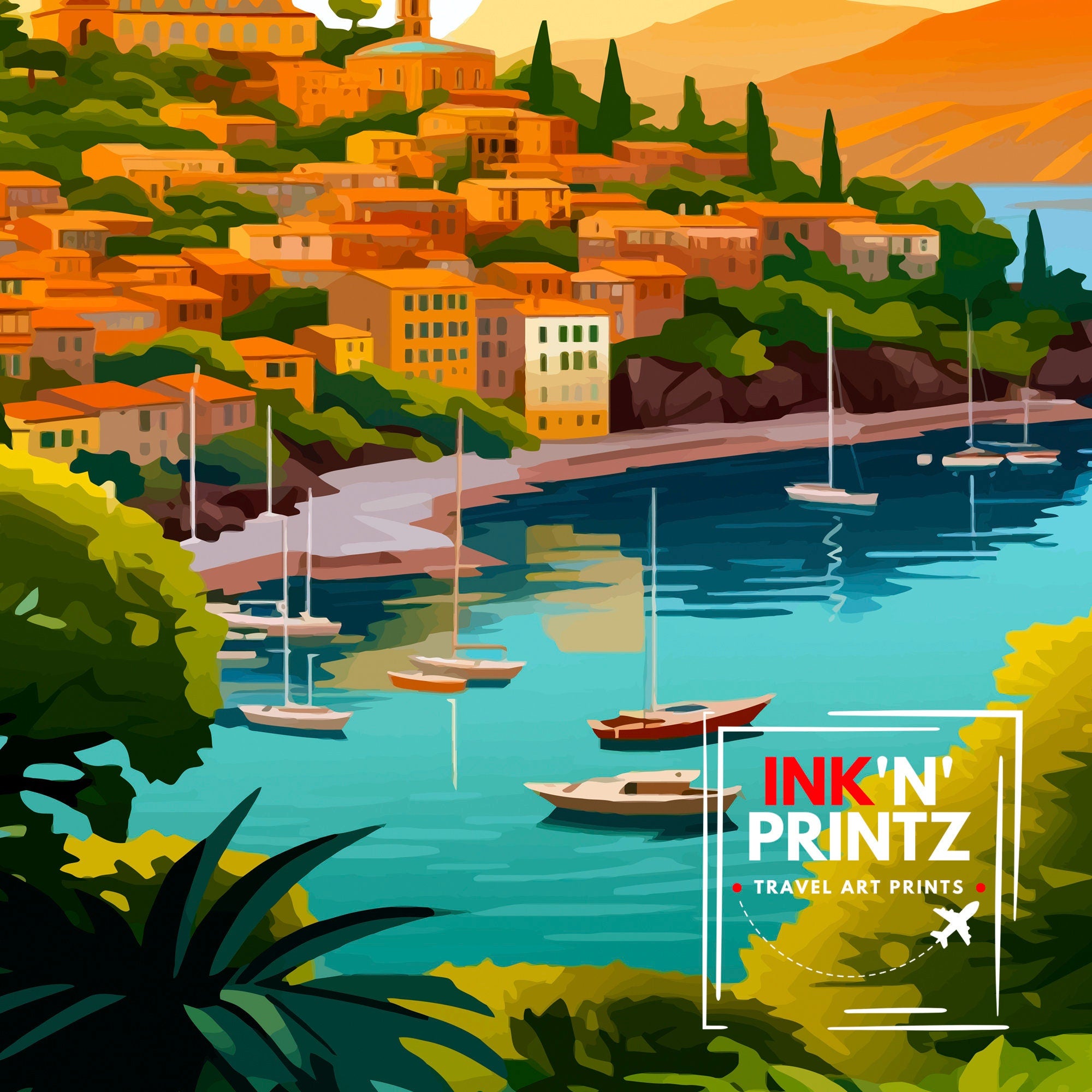 La Spezia Italy Travel Print La Spezia Wall Decor La Spezia Poster Italy Travel Prints La Spezia Art Print La Spezia Illustration