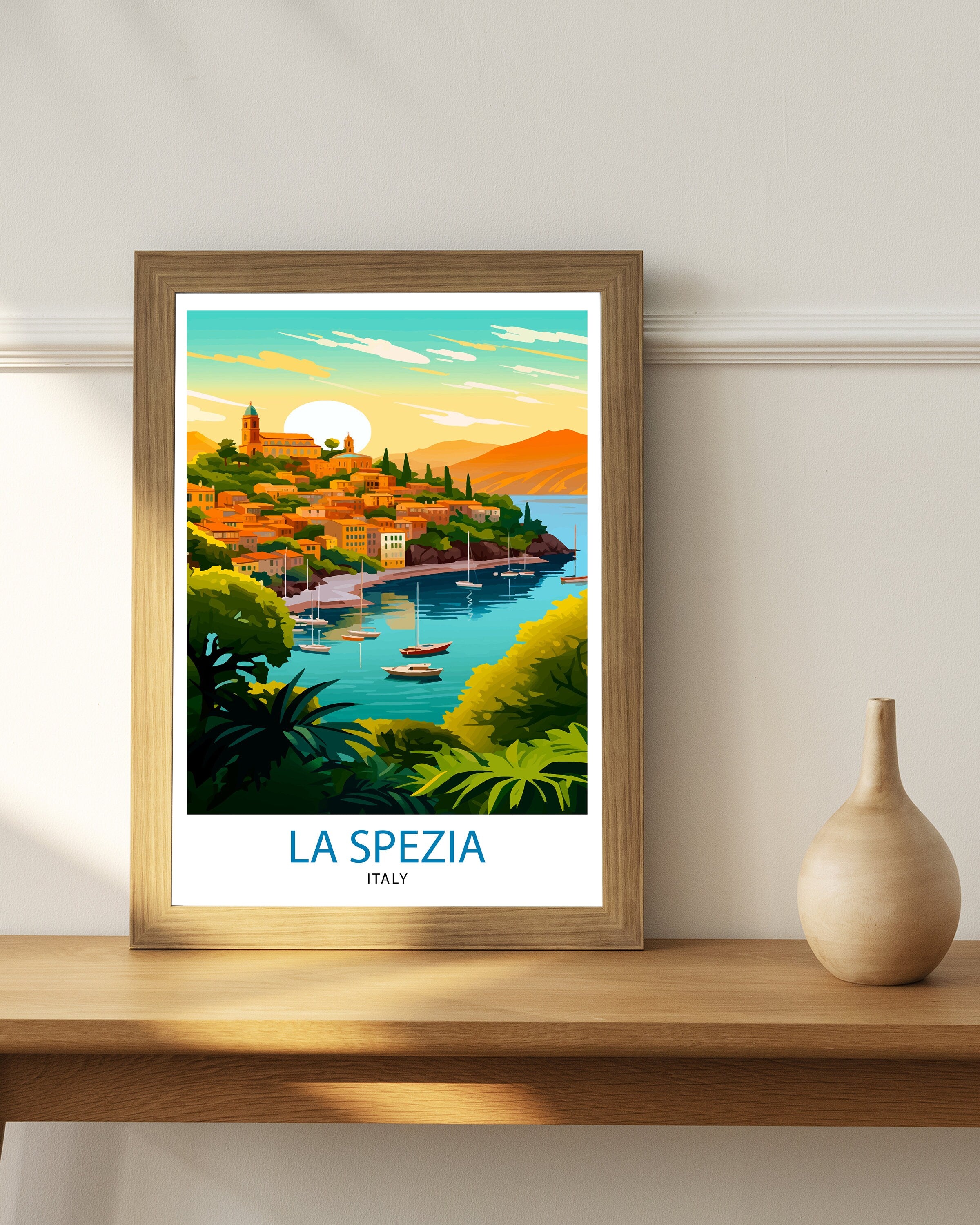 La Spezia Italy Travel Print La Spezia Wall Decor La Spezia Poster Italy Travel Prints La Spezia Art Print La Spezia Illustration
