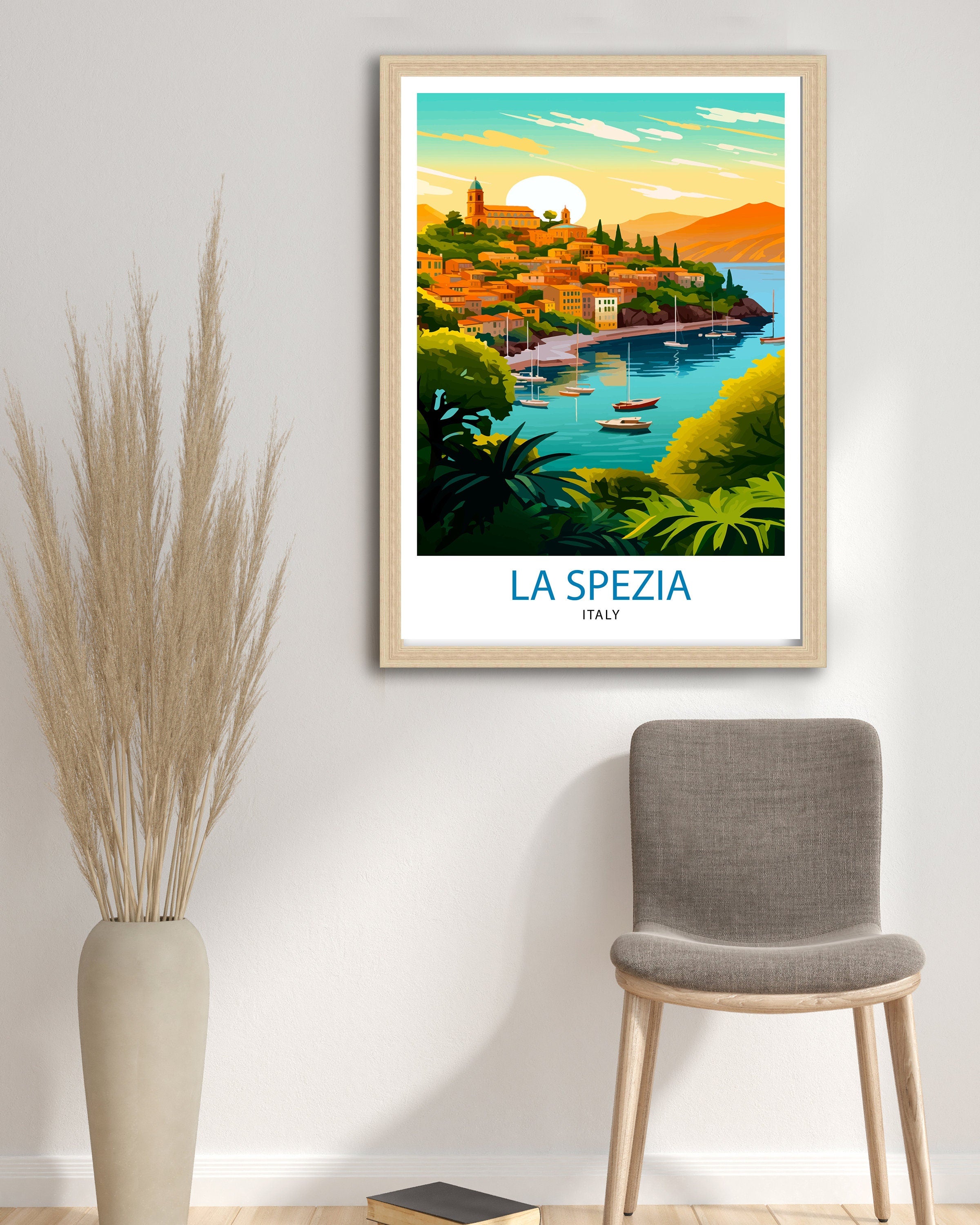 La Spezia Italy Travel Print La Spezia Wall Decor La Spezia Poster Italy Travel Prints La Spezia Art Print La Spezia Illustration