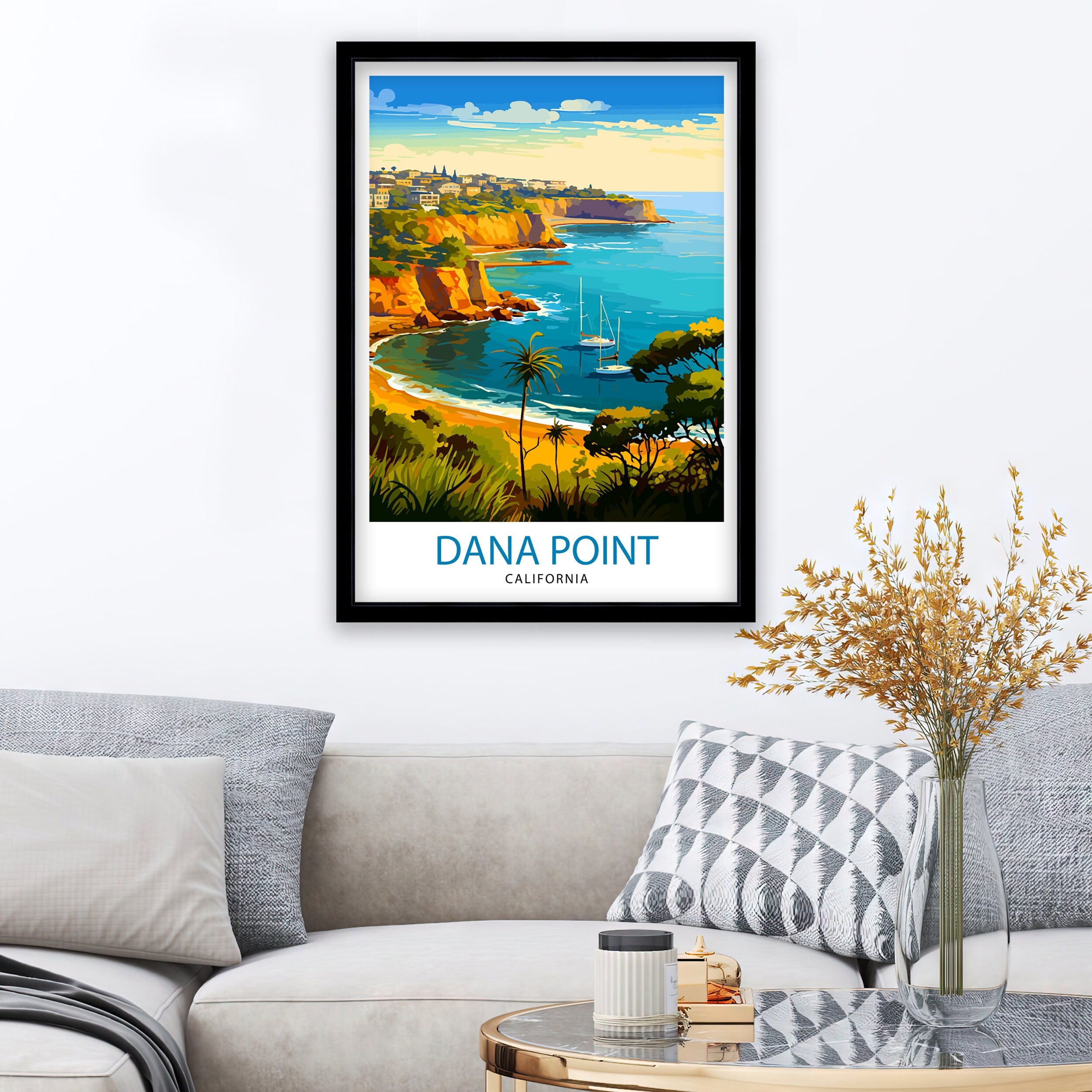 Dana Point California Travel Print Dana Point Wall Decor Dana Point Poster California Travel Prints Dana Point Art Print Dana
