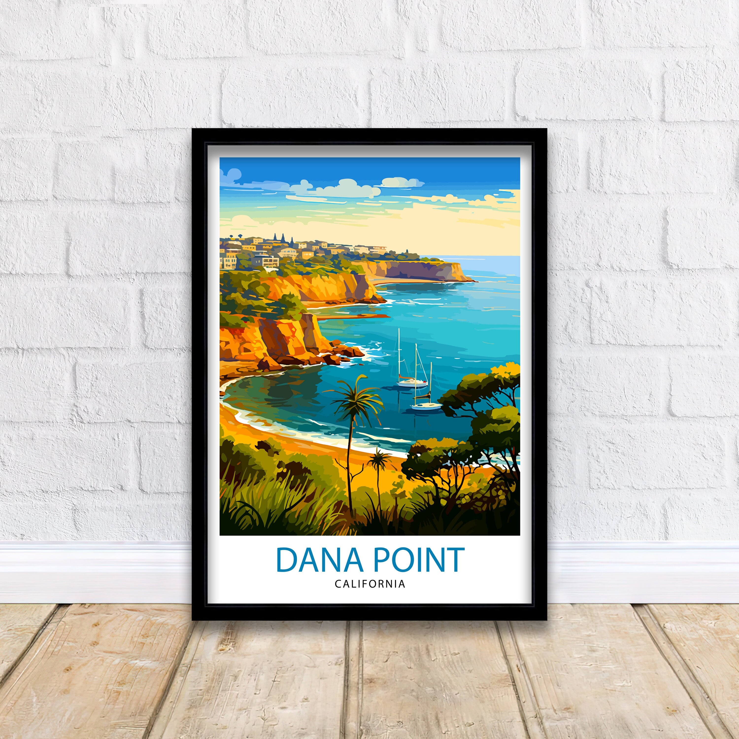 Dana Point California Travel Print Dana Point Wall Decor Dana Point Poster California Travel Prints Dana Point Art Print Dana