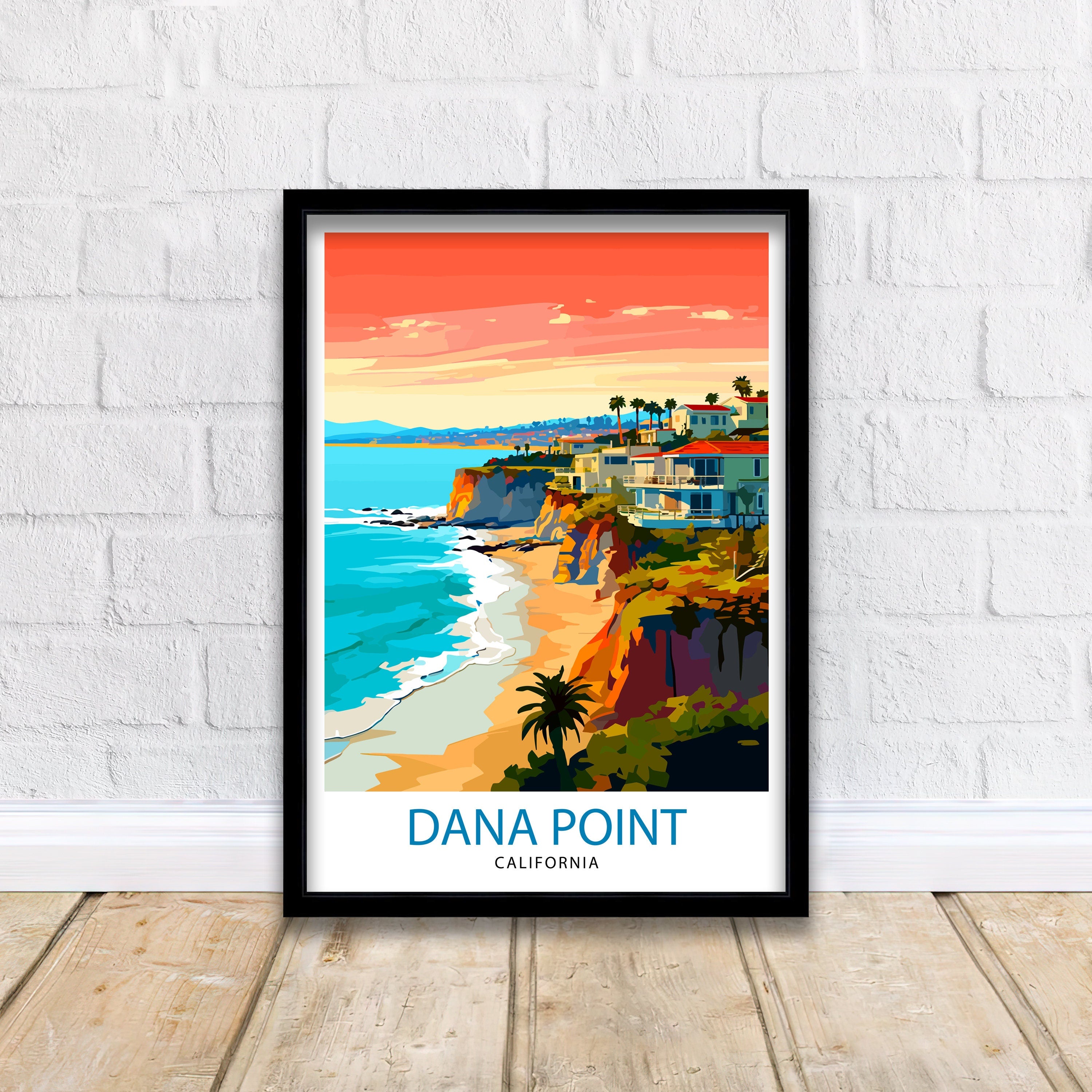 Dana Point California Travel Print Dana Point Wall Decor Dana Point Poster California Travel Prints Dana Point Art Print Dana Point